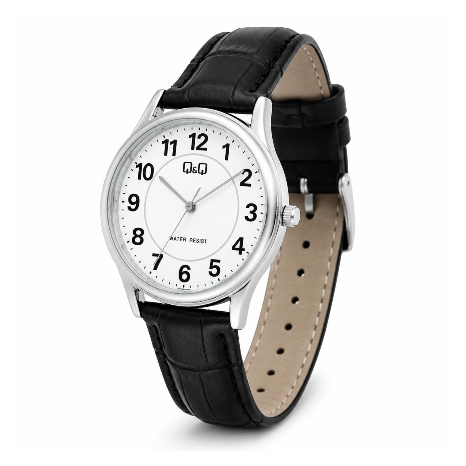 RELOJ QYQ C48A-001PY HOMBRE DE CUERO NEGRO - 2