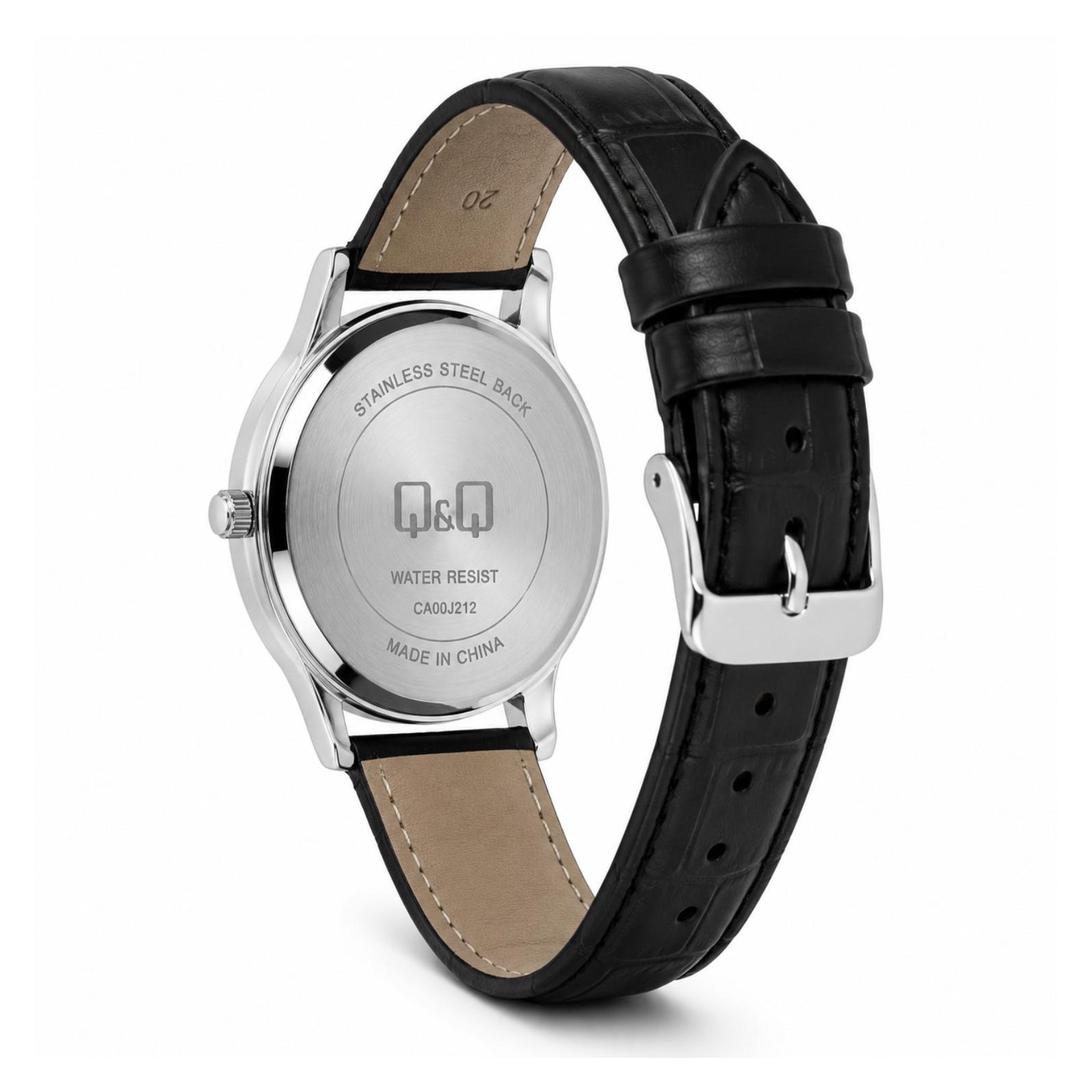 RELOJ QYQ C48A-001PY HOMBRE DE CUERO NEGRO - 4