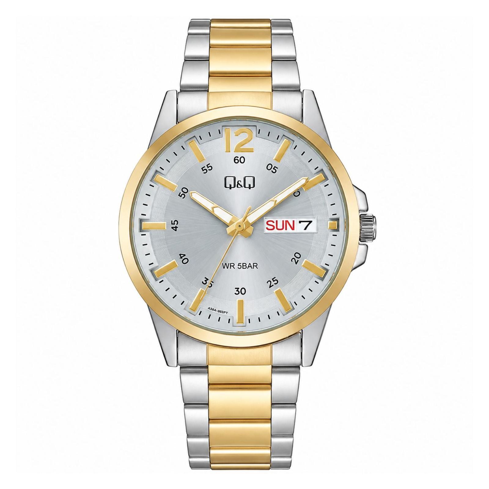 RELOJ QYQ A36A-005PY HOMBRE DE ACERO INOXIDABLE PLATEADO - 1