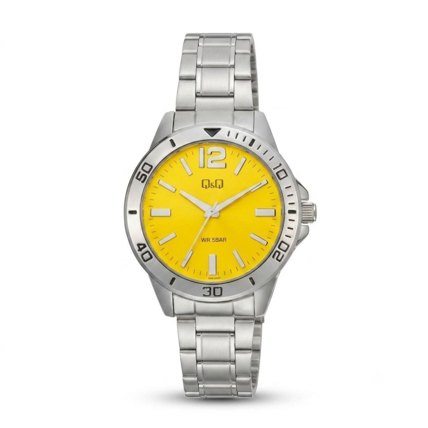 RELOJ QYQ Q28B-009PY HOMBRE DE METAL PLATEADO - 1
