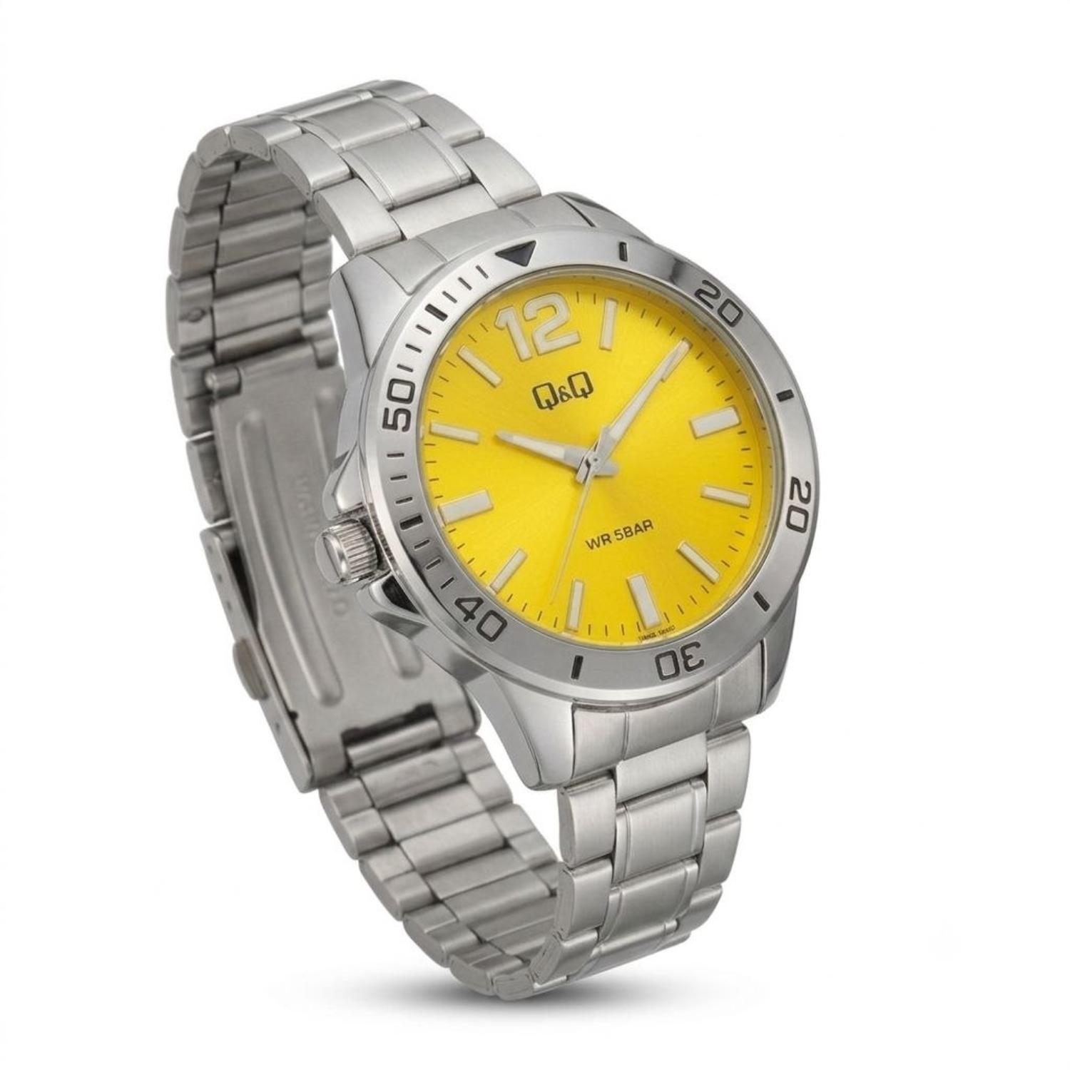 RELOJ QYQ Q28B-009PY HOMBRE DE METAL PLATEADO - 3