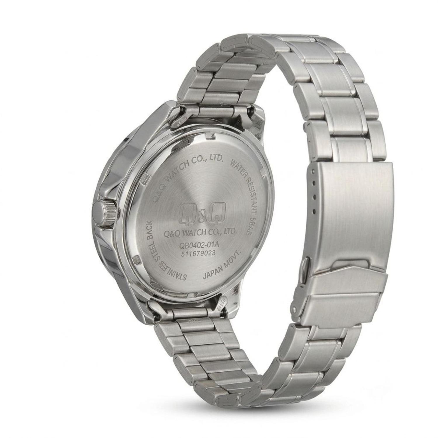 RELOJ QYQ Q28B-009PY HOMBRE DE METAL PLATEADO - 4