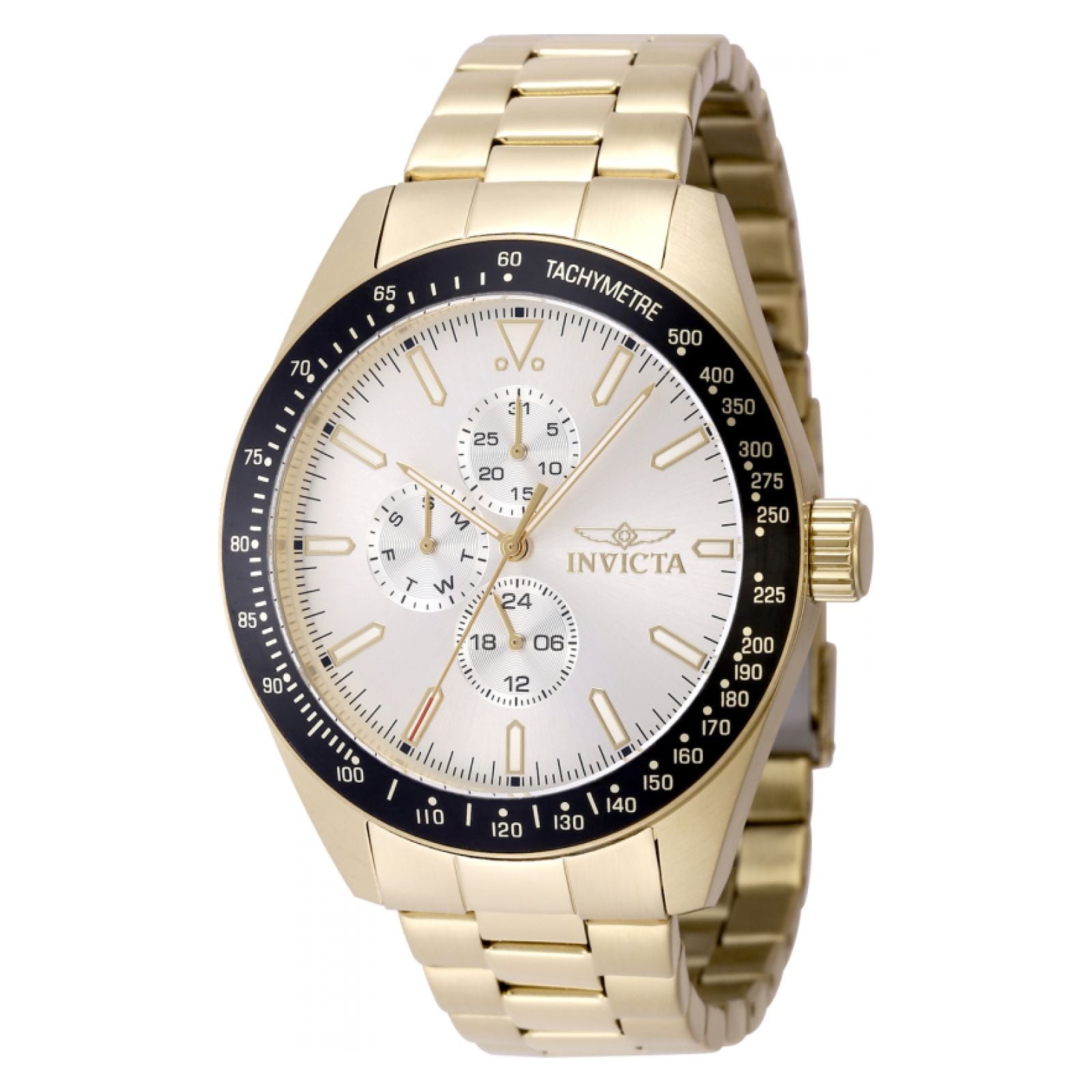 RELOJ INVICTA AVIATOR 48860 HOMBRE DE ACERO INOXIDABLE DORADO - 2
