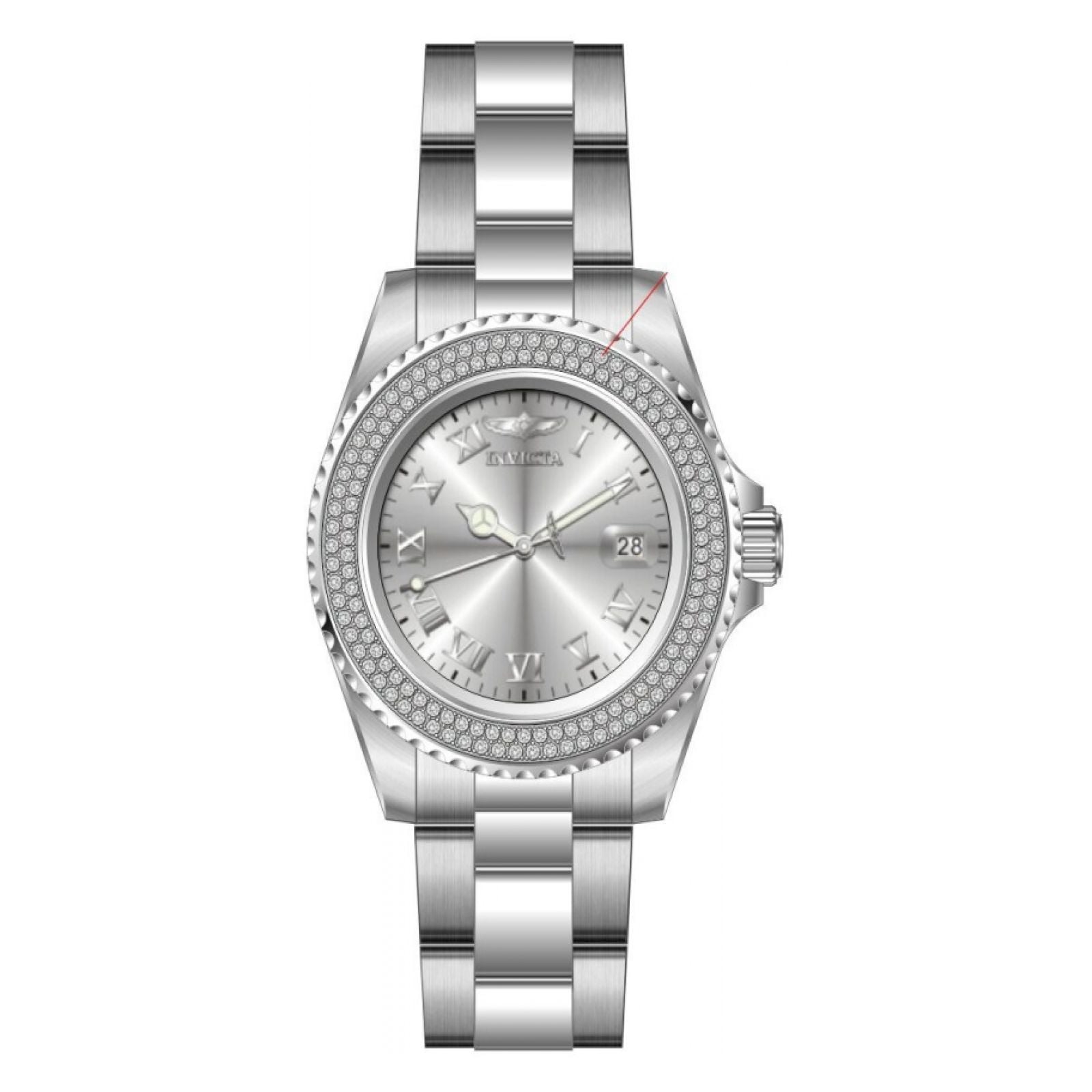 RELOJ INVICTA ELITE DIAMOND 51151 UNISEX DE ACERO INOXIDABLE PLATEADO - 1