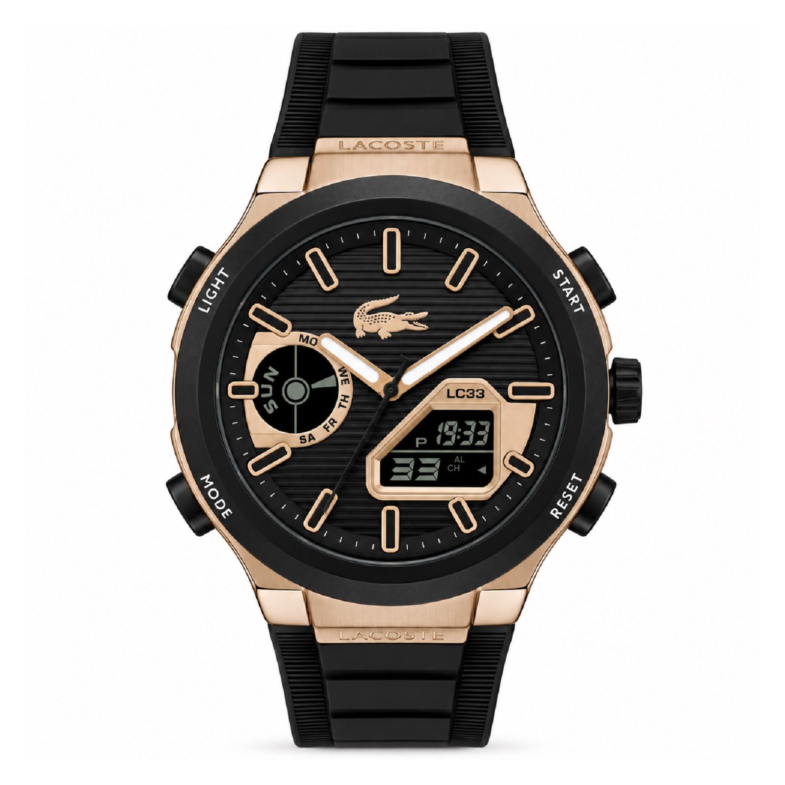 RELOJ LACOSTE SPORT 2011517 HOMBRE DE SILICONA NEGRO - 1