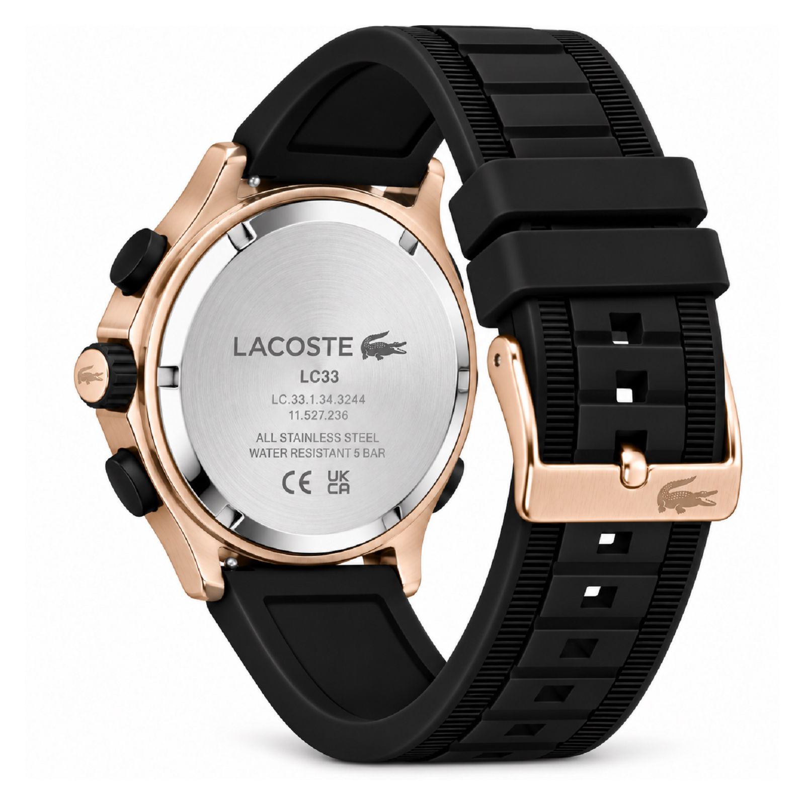 RELOJ LACOSTE SPORT 2011517 HOMBRE DE SILICONA NEGRO - 4