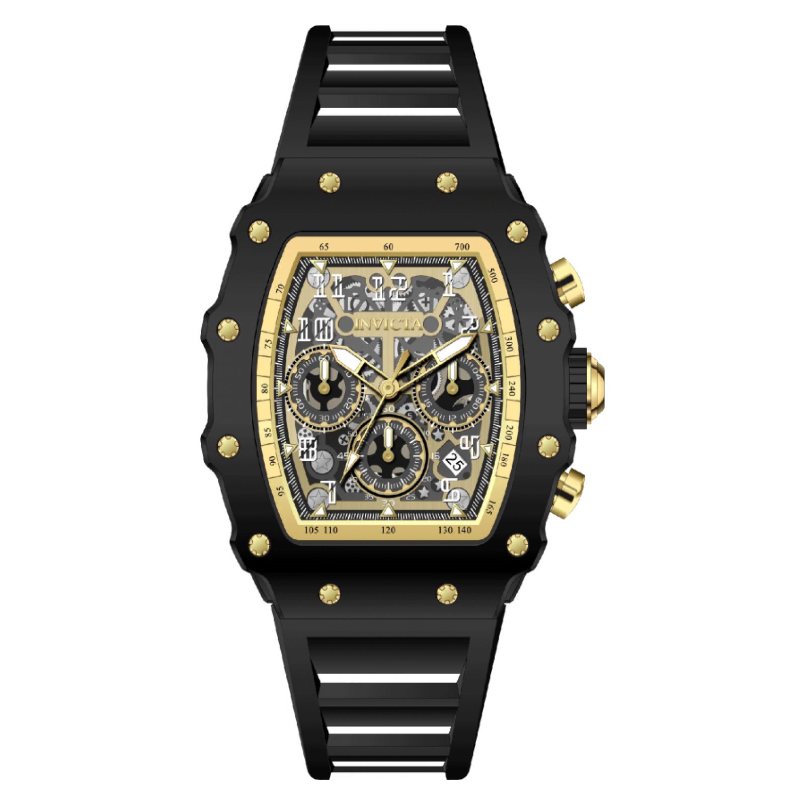 RELOJ INVICTA RACING 69728 UNISEX DE SILICONA NEGRO - 1