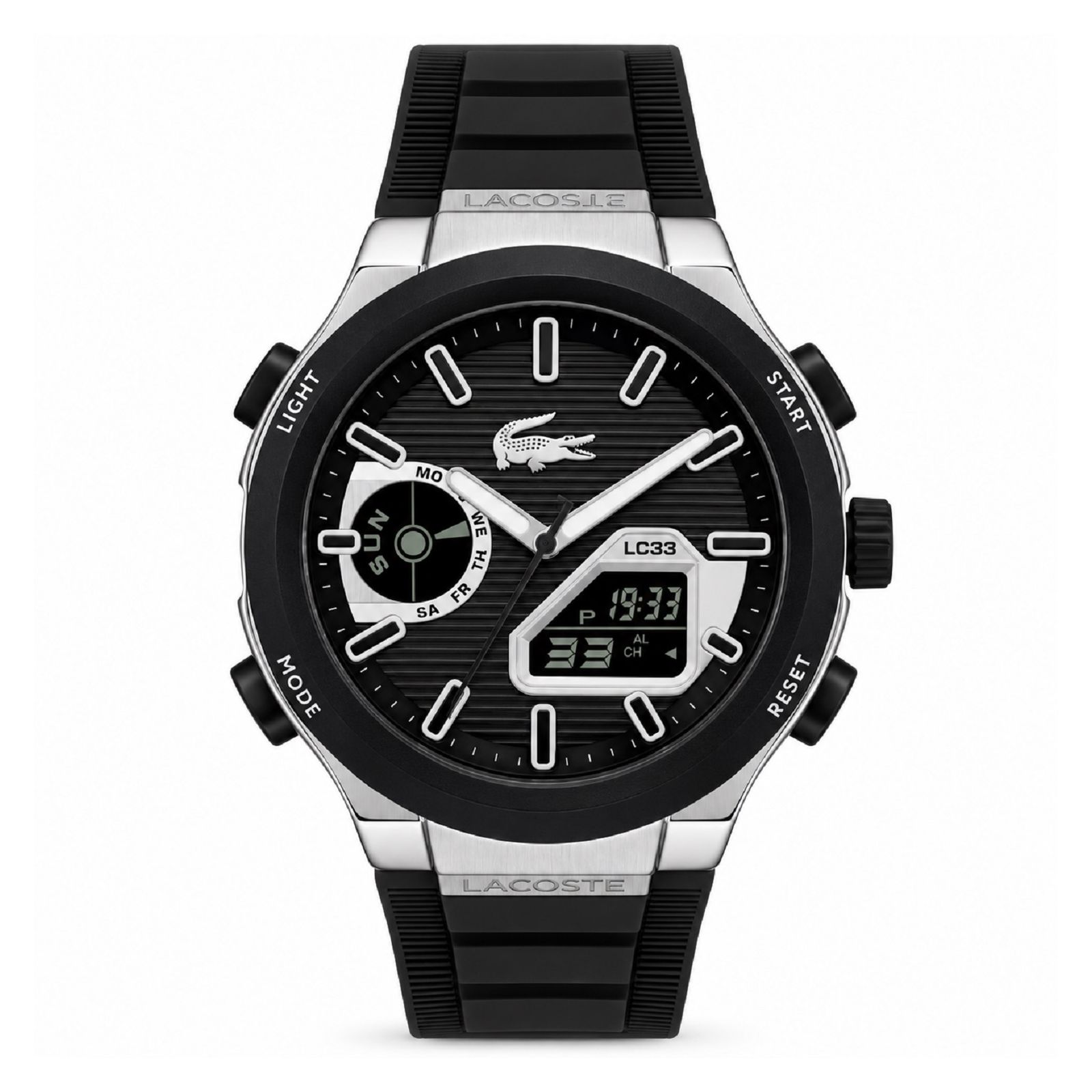 RELOJ LACOSTE SPORT 2011516 HOMBRE DE SILICONA NEGRO - 1