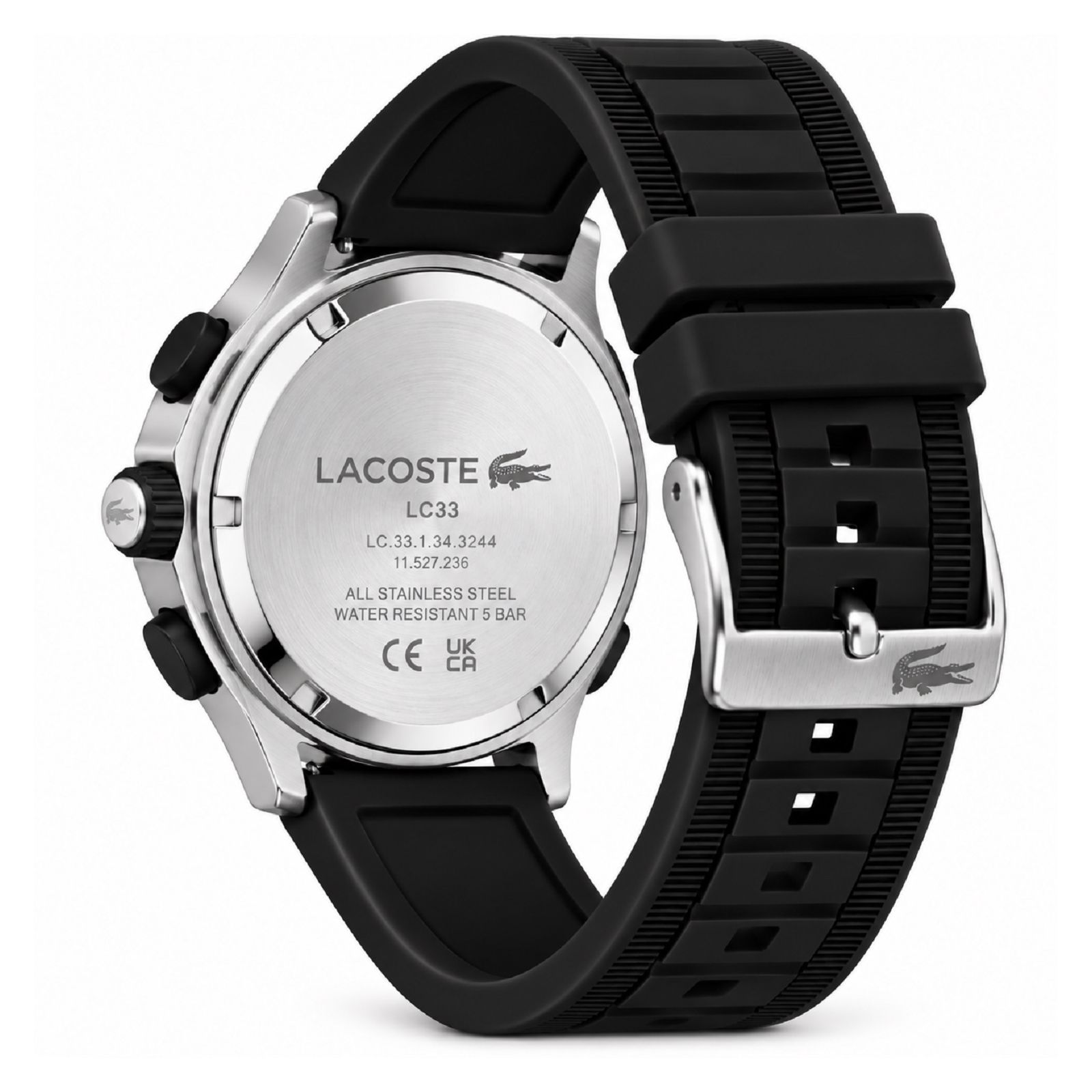 RELOJ LACOSTE SPORT 2011516 HOMBRE DE SILICONA NEGRO - 4