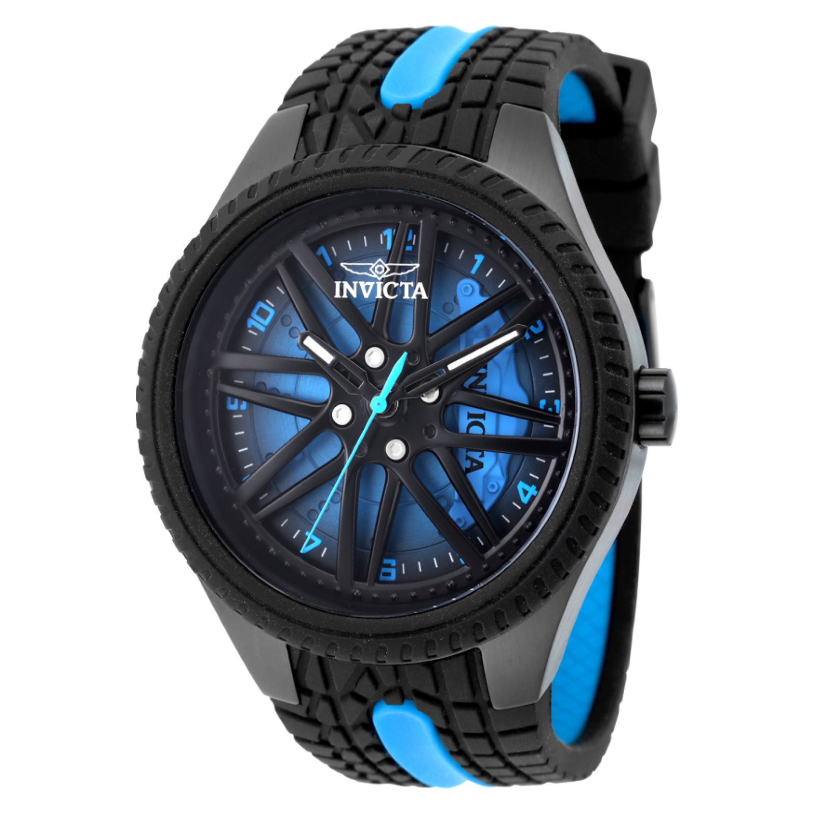 RELOJ INVICTA RACING 50755 UNISEX DE SILICONA NEGRO - 1