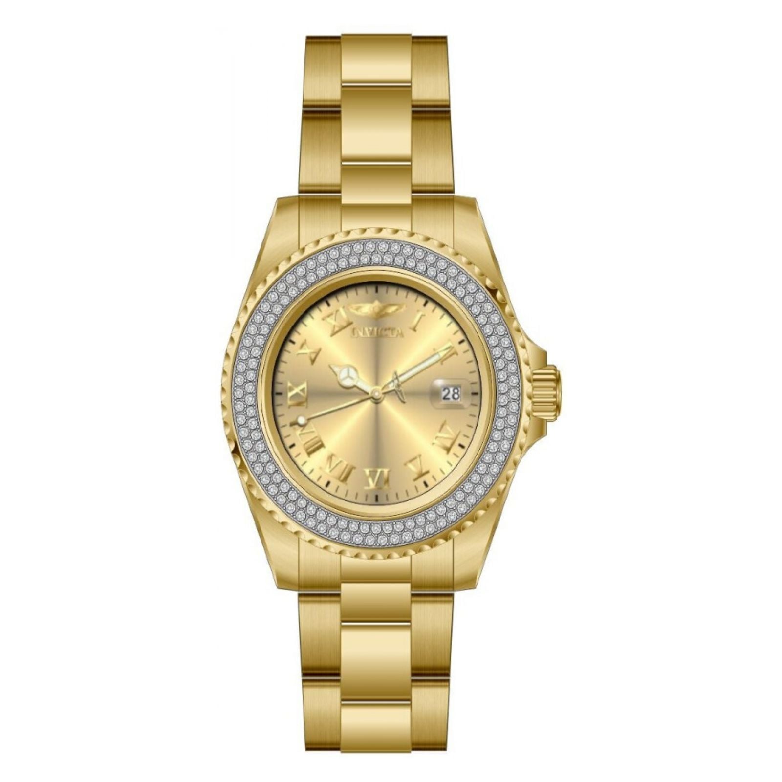 RELOJ INVICTA ELITE DIAMOND 51152 UNISEX DE ACERO INOXIDABLE DORADO - 1