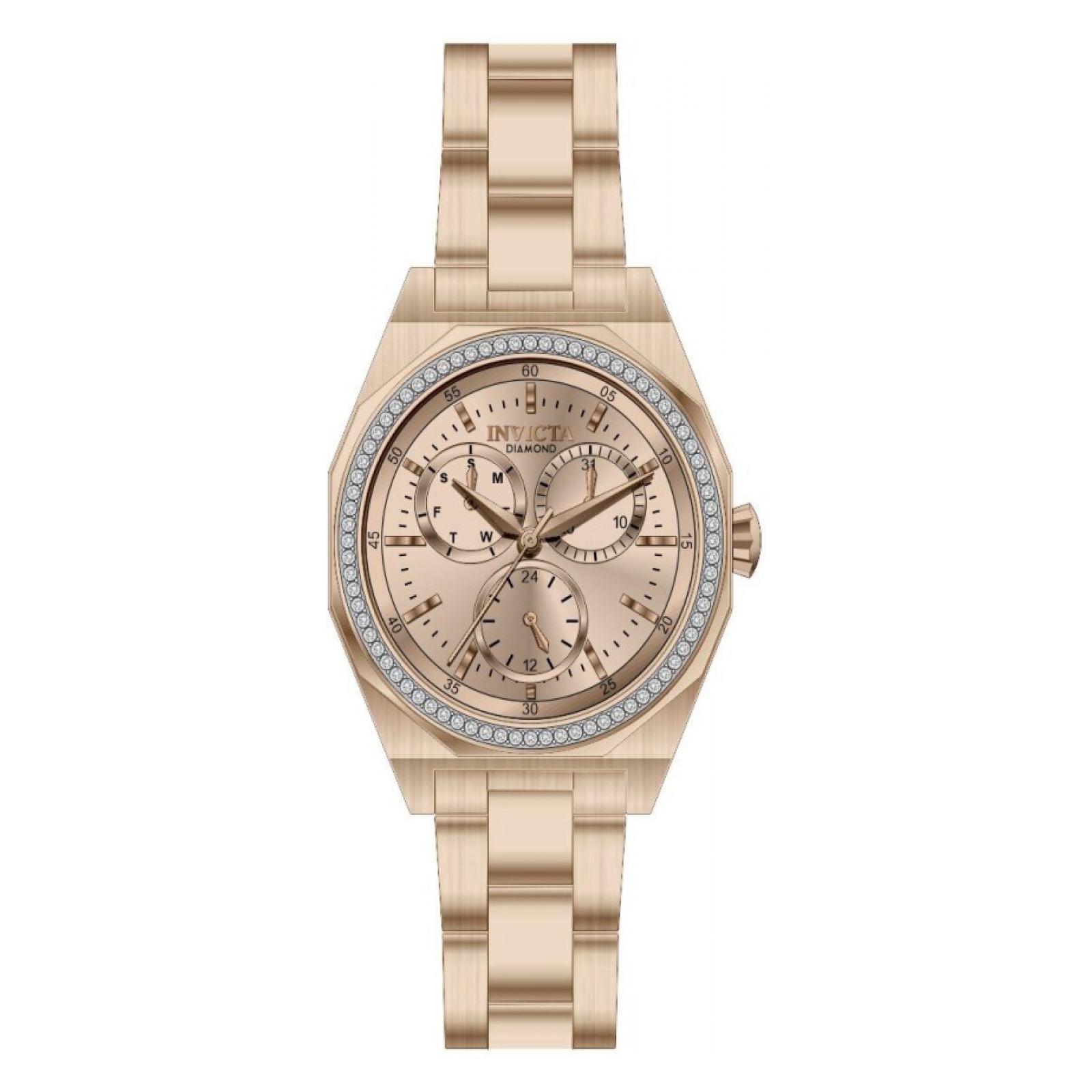 RELOJ INVICTA ELITE DIAMOND 51360 UNISEX DE ACERO INOXIDABLE ORO ROSA - 1