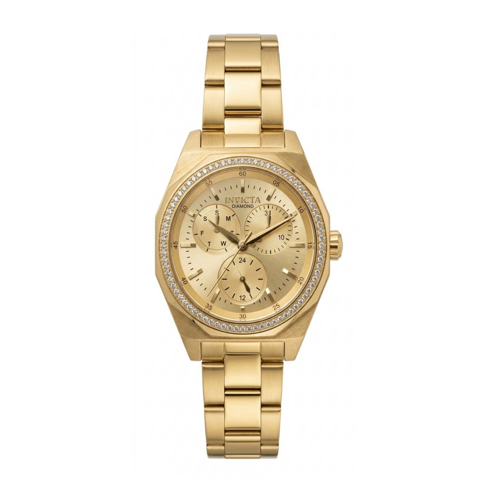 RELOJ INVICTA ELITE DIAMOND 51359 UNISEX DE ACERO INOXIDABLE DORADO - 1