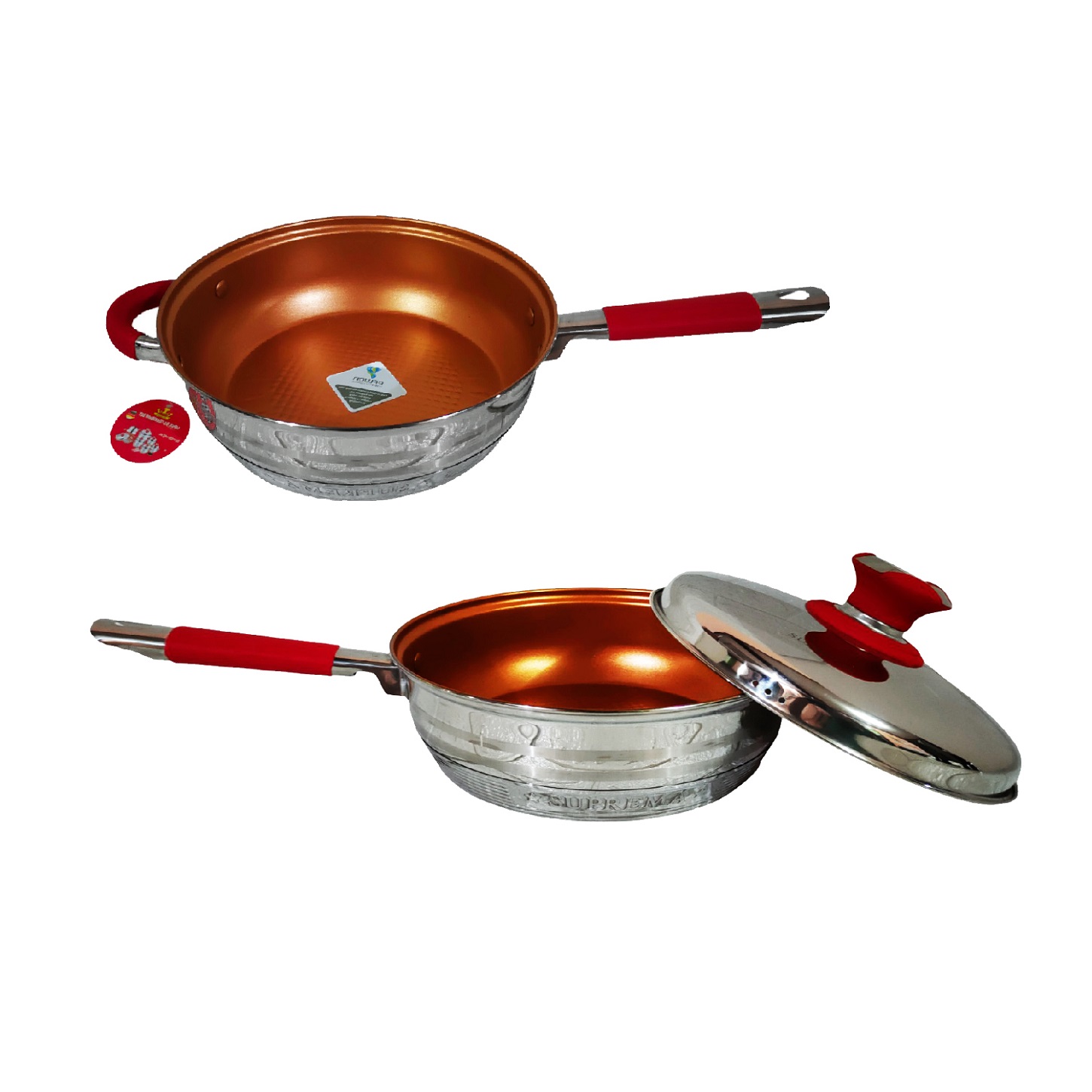 SET OLLAS SUPREMA SU-TC020-14PC-R ROJO 14 PIEZAS ACERO GARANTIZADO - 5