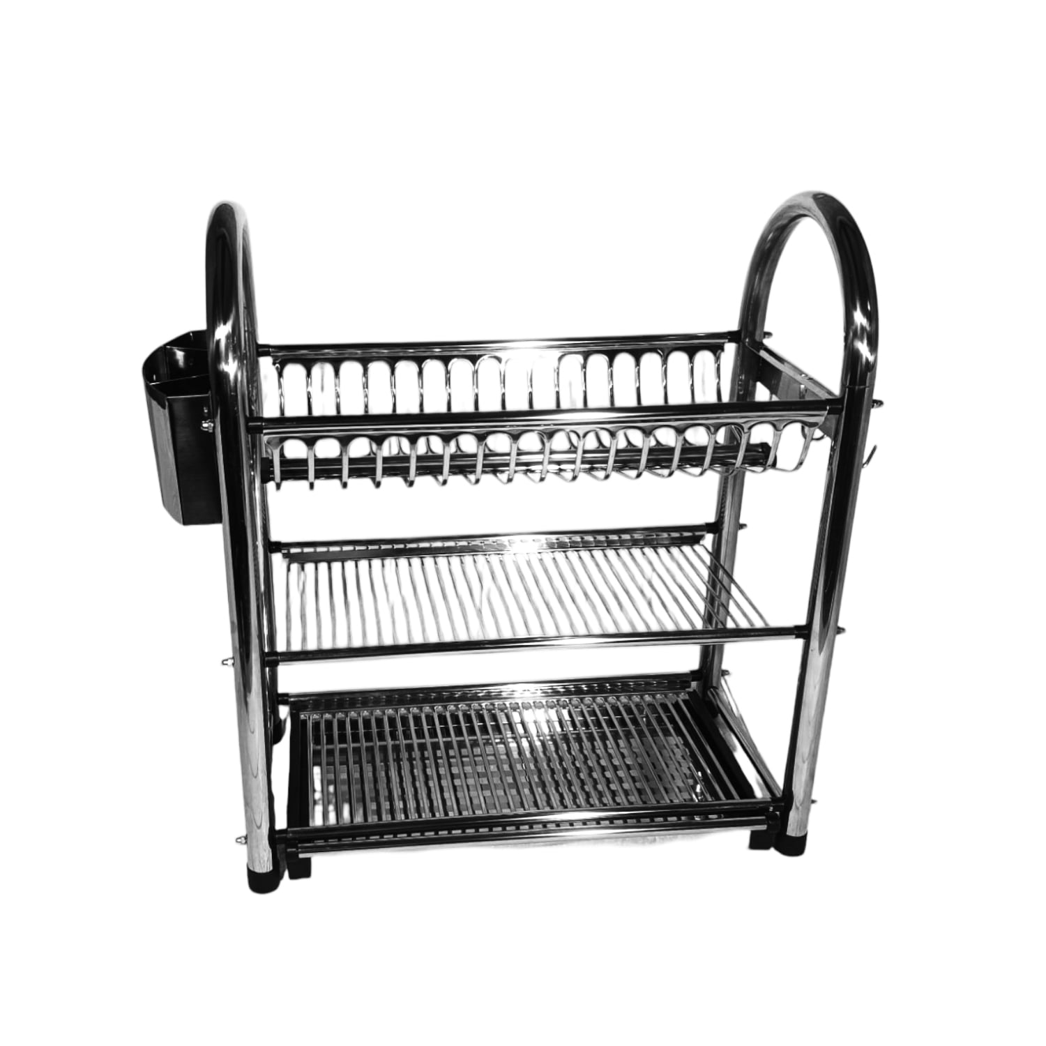 ESCURRIDOR DE PLATOS PARA COCINA 3 NIVELES EN ACERO INOXIDABLE - 2