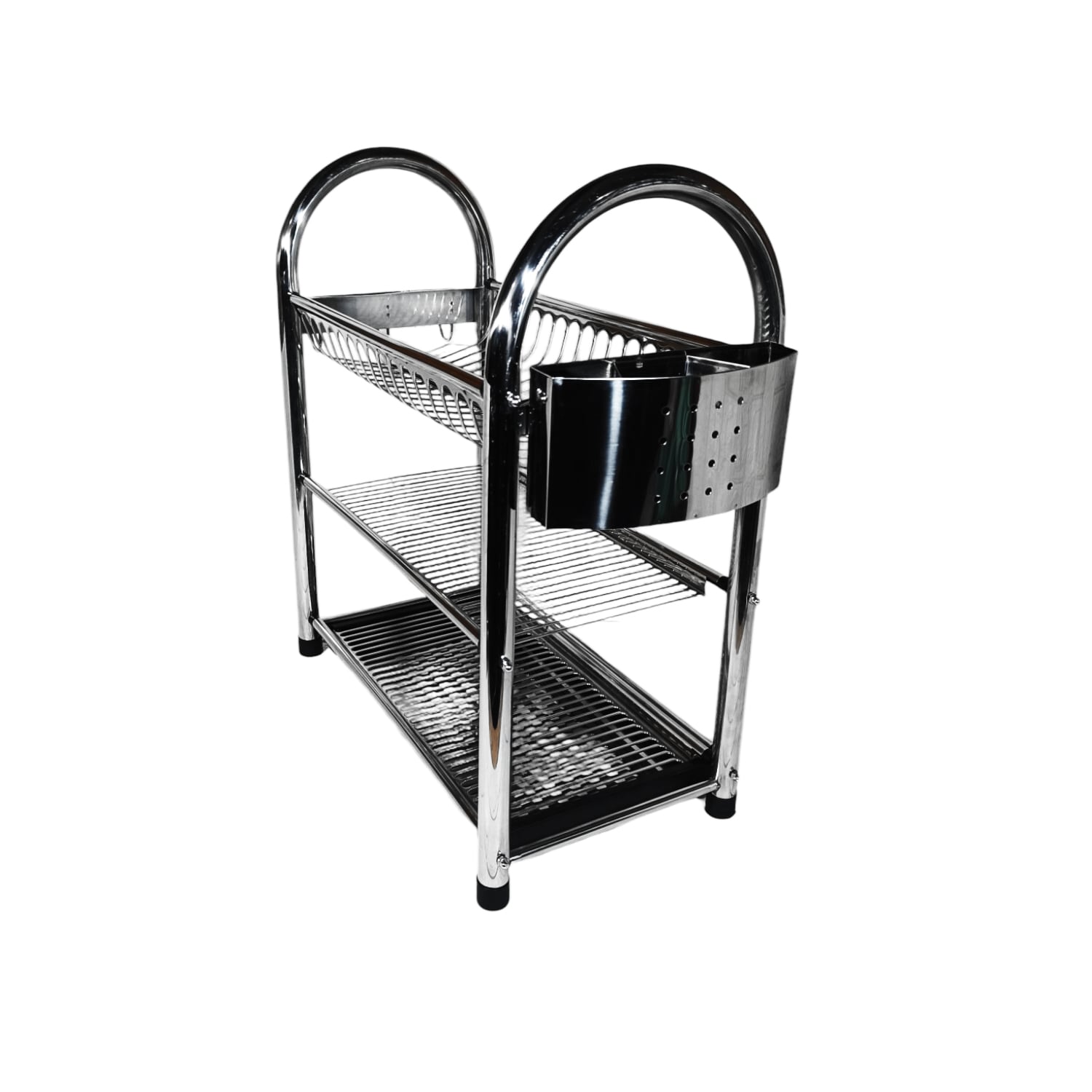 ESCURRIDOR DE PLATOS PARA COCINA 3 NIVELES EN ACERO INOXIDABLE - 3