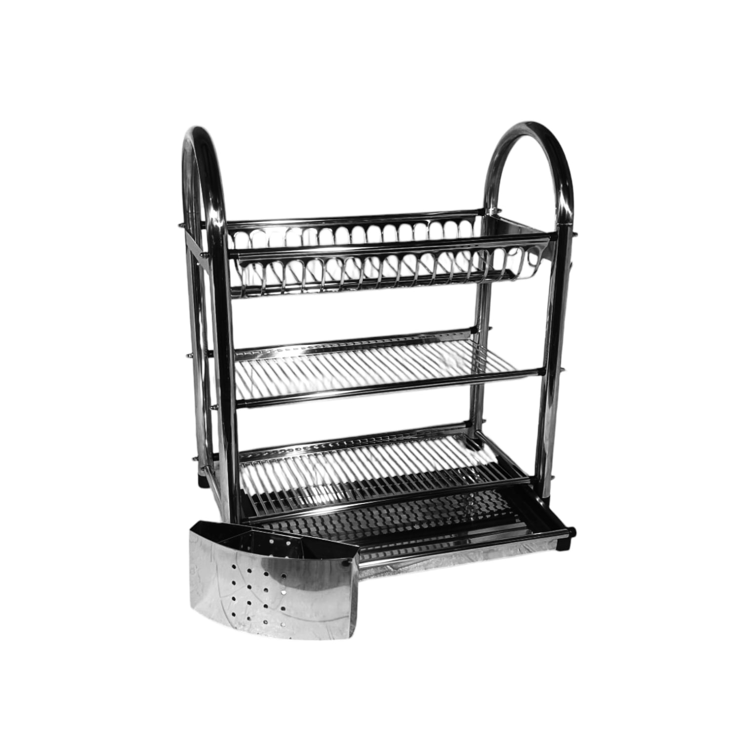 ESCURRIDOR DE PLATOS PARA COCINA 3 NIVELES EN ACERO INOXIDABLE - 5