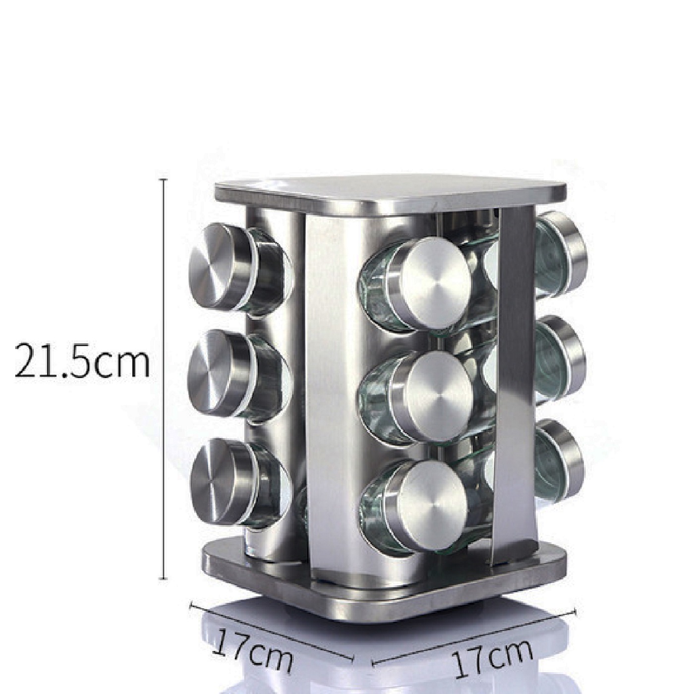 SET DE CONDIMENTEROS 12 FRASCOS CON BASE GIRATORIO MS-393 - 2