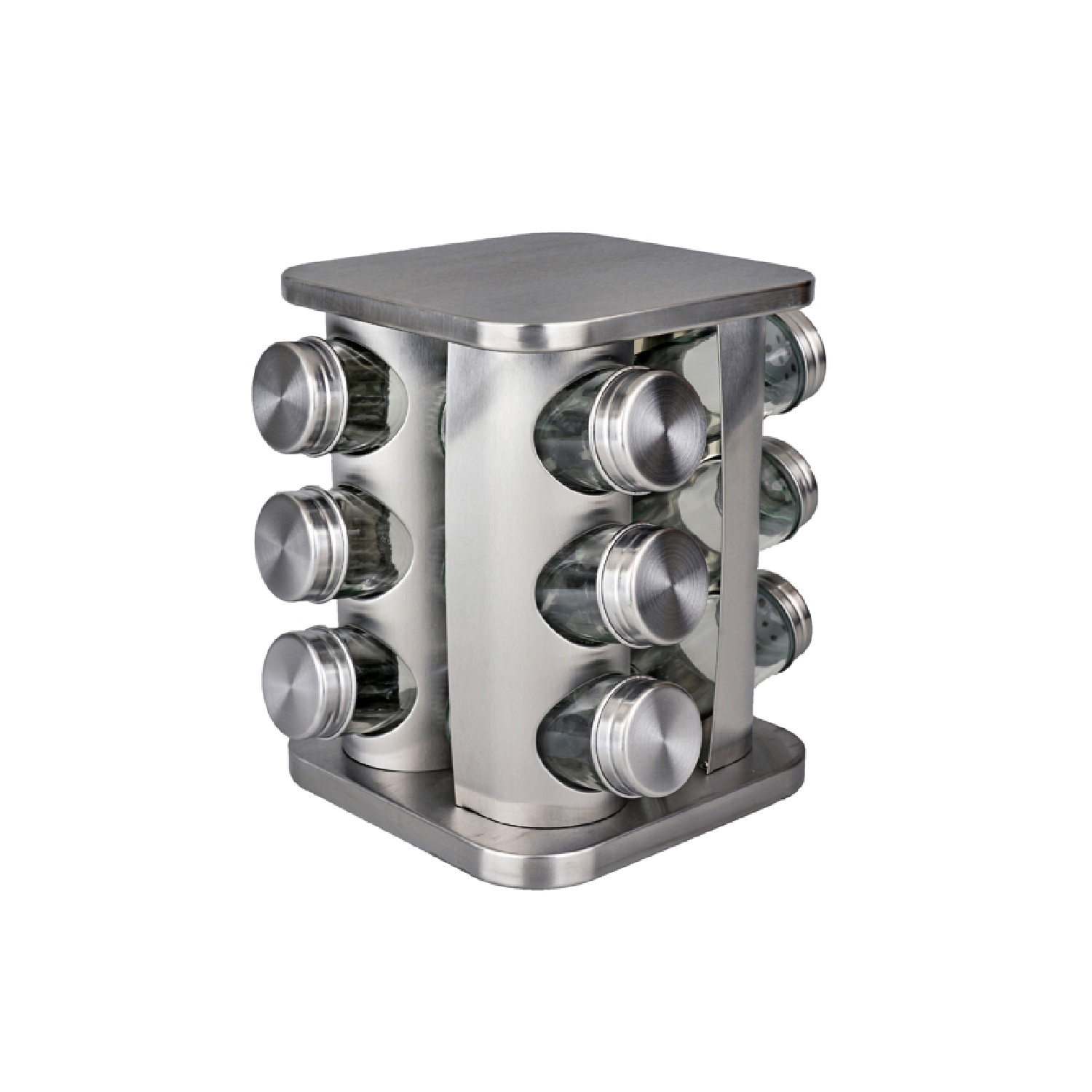 SET DE CONDIMENTEROS 12 FRASCOS CON BASE GIRATORIO MS-393 - 4