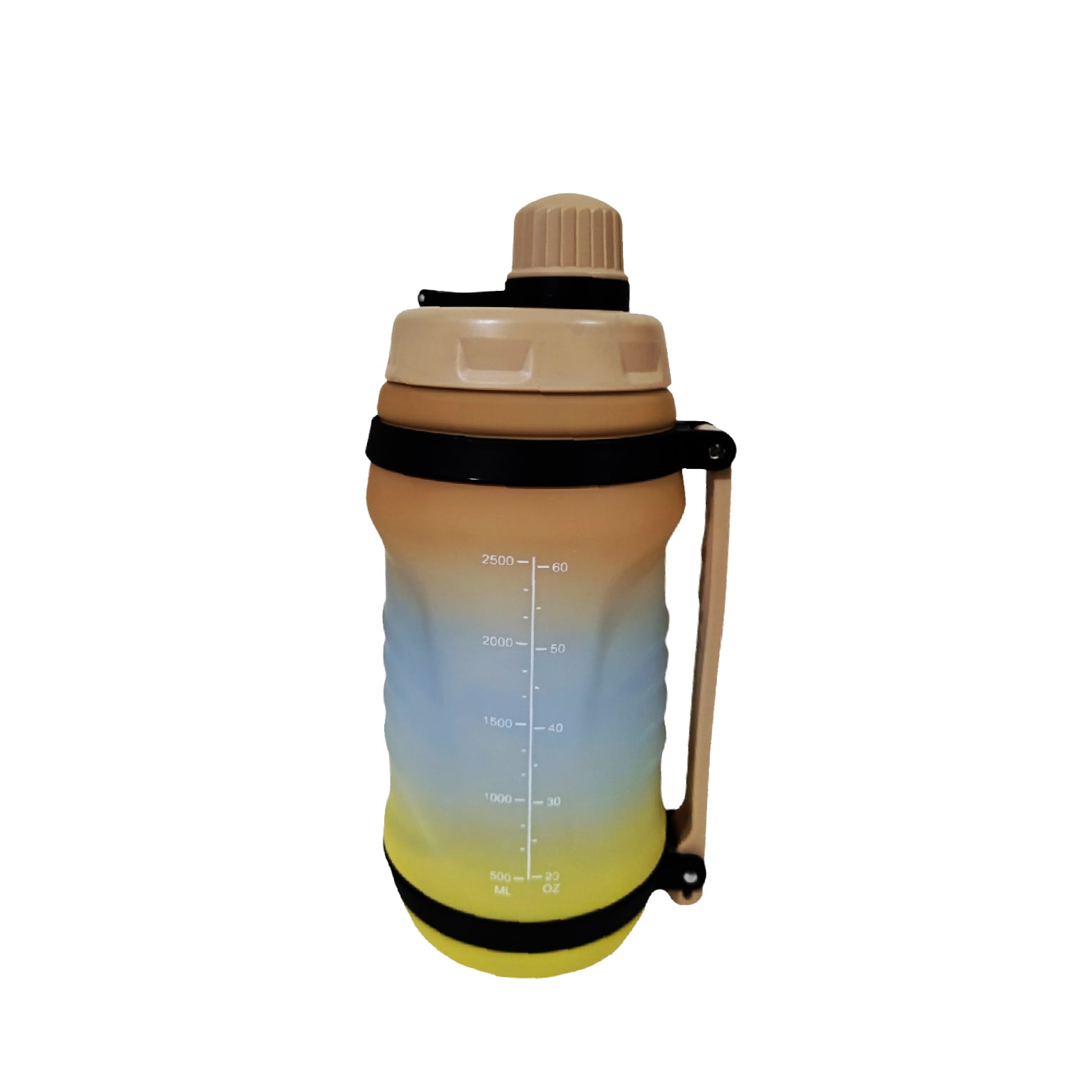 TOMATODO DEPORTIVO DE 2.5 LITROS POLICARBONATO FITNES SPORTS BEIGE - 1