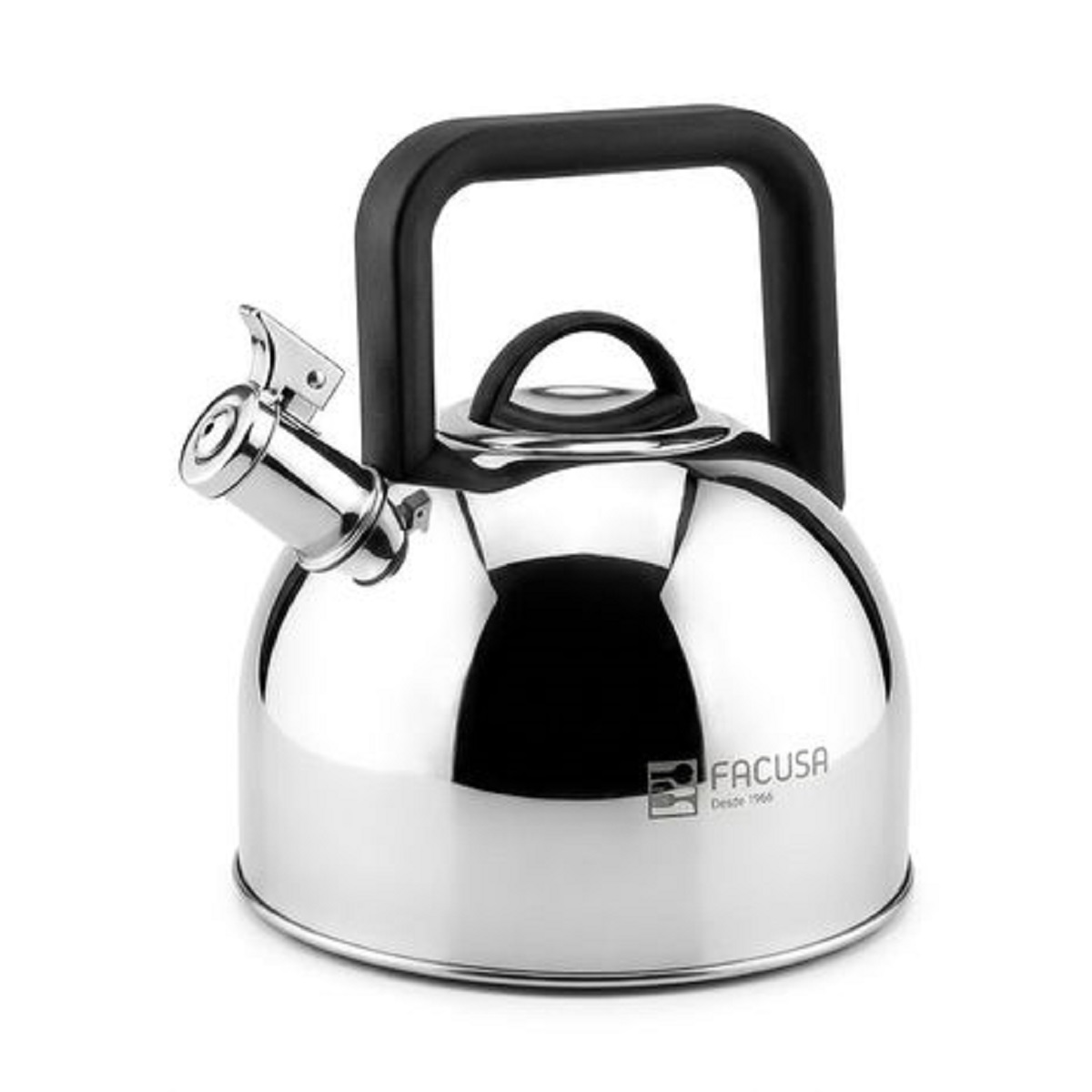 TETERA 3 LITROS FACUSA VERONA ACERO INOXIDABLE CON SILBADOR - 1