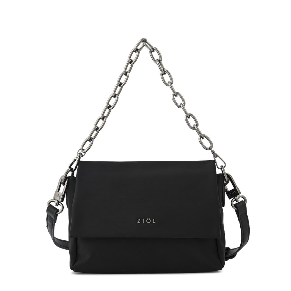 CROSSBODY NYDIA MUJER ZIOL NEGRO Y TEXTURA - 1