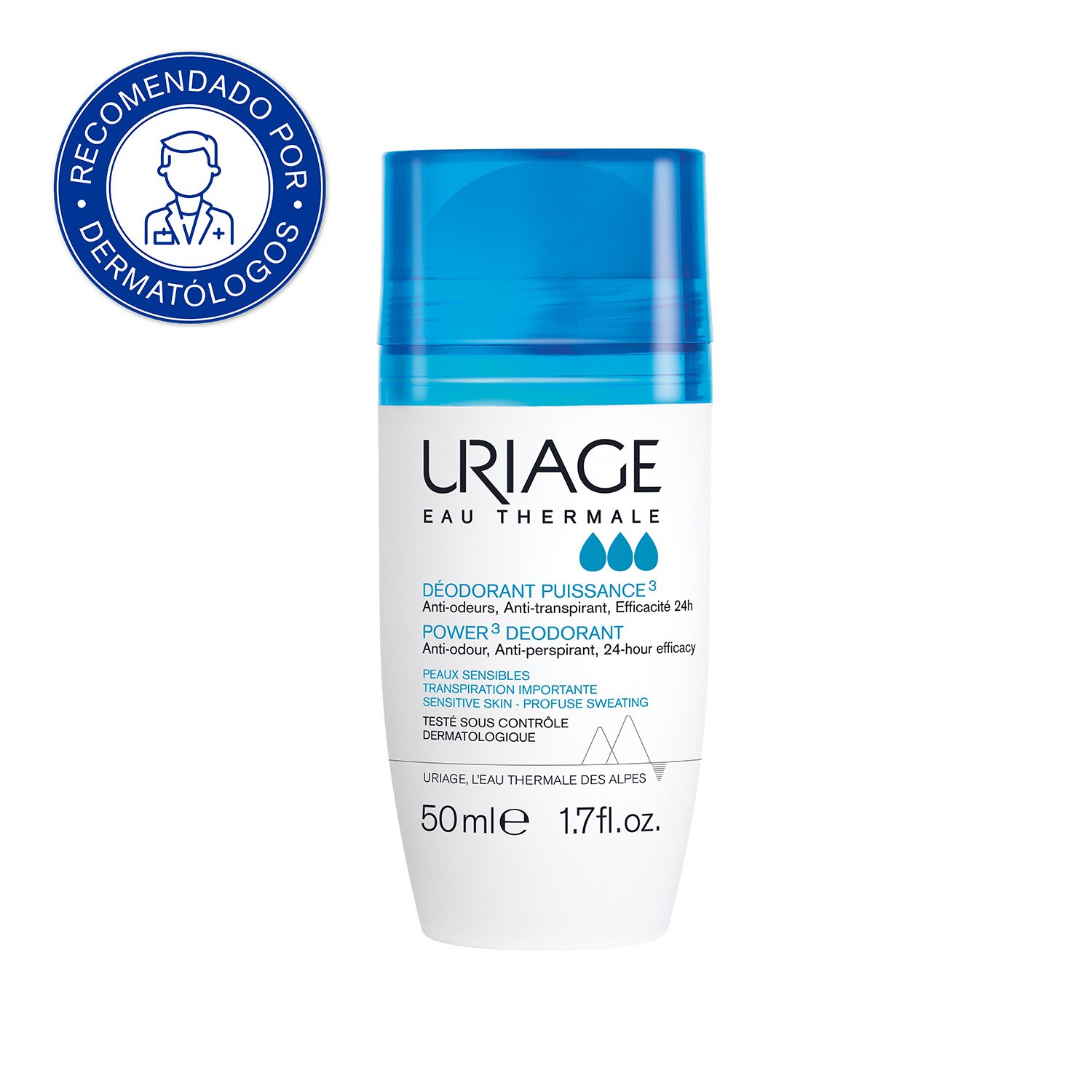 URIAGE DESODORANTE POWER 3 50ML - DESODORANTE ANTI-TRANSPIRANTE - 1