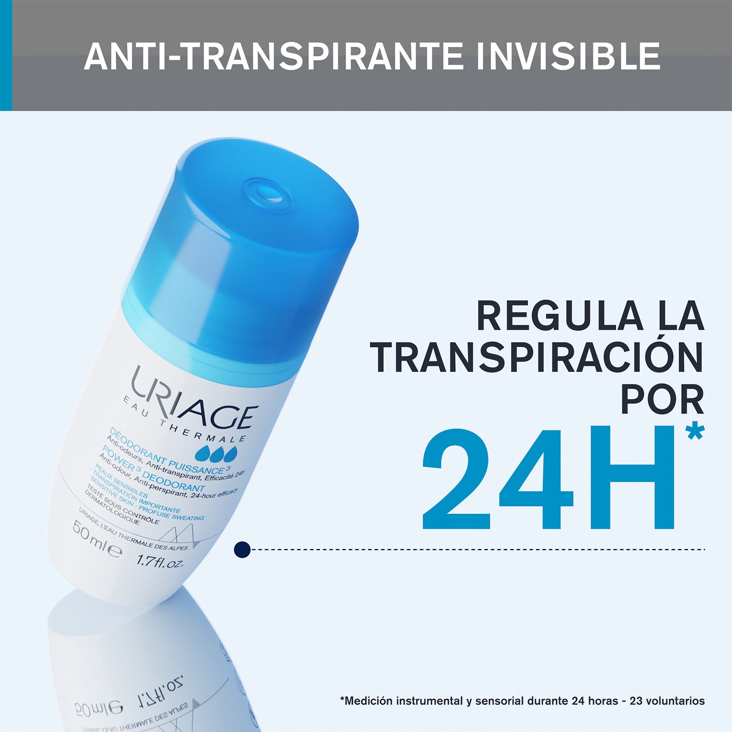 URIAGE DESODORANTE POWER 3 50ML - DESODORANTE ANTI-TRANSPIRANTE - 3