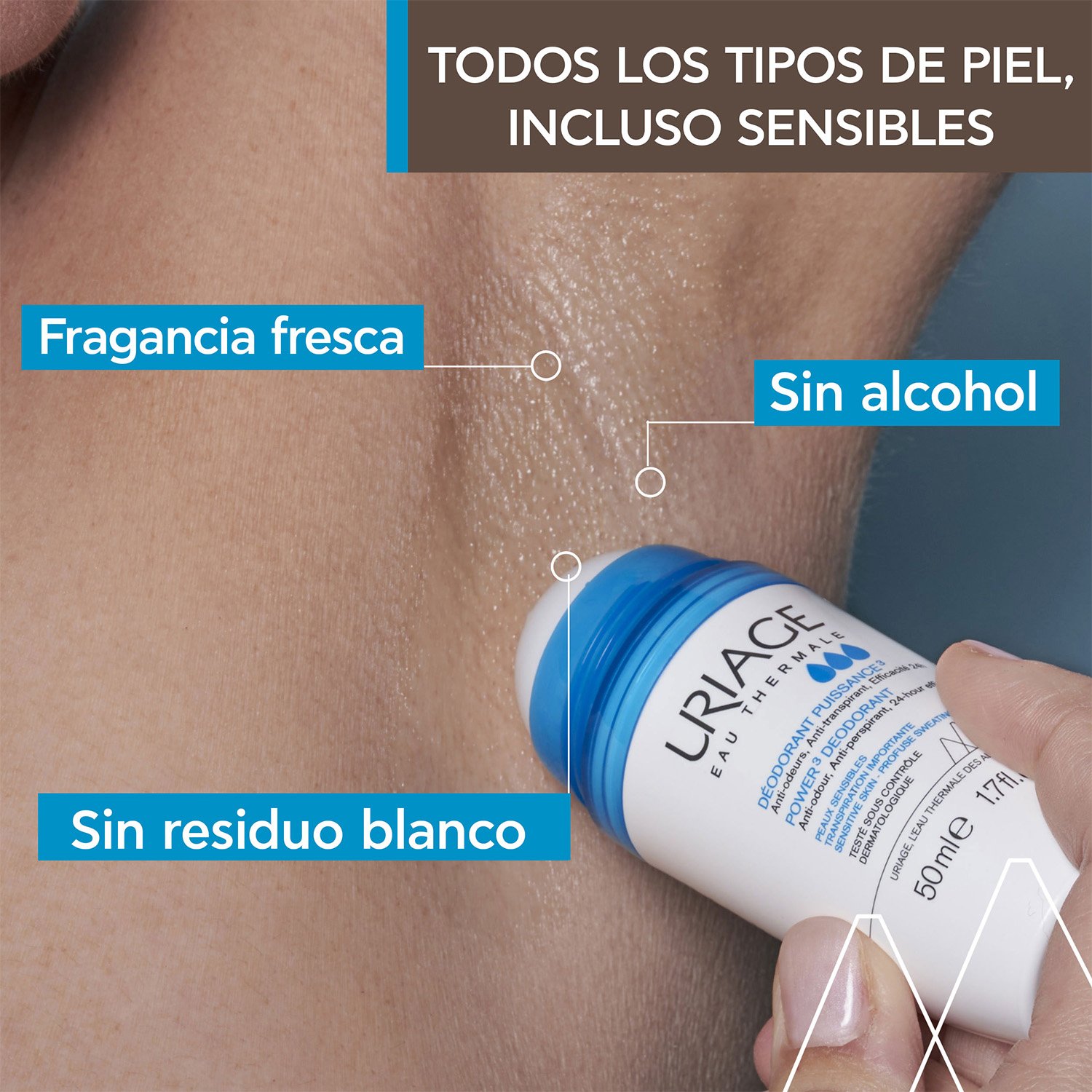 URIAGE DESODORANTE POWER 3 50ML - DESODORANTE ANTI-TRANSPIRANTE - 4