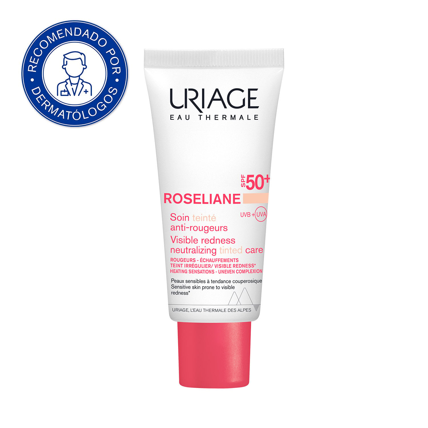 URIAGE ROSÉLIANE CC CREAM SPF50+ 40ML - PROTECCIÓN MUY ALTA CON COBERTURA PARA EL CUIDADO DE LA PIEL SENSIBLE - 1