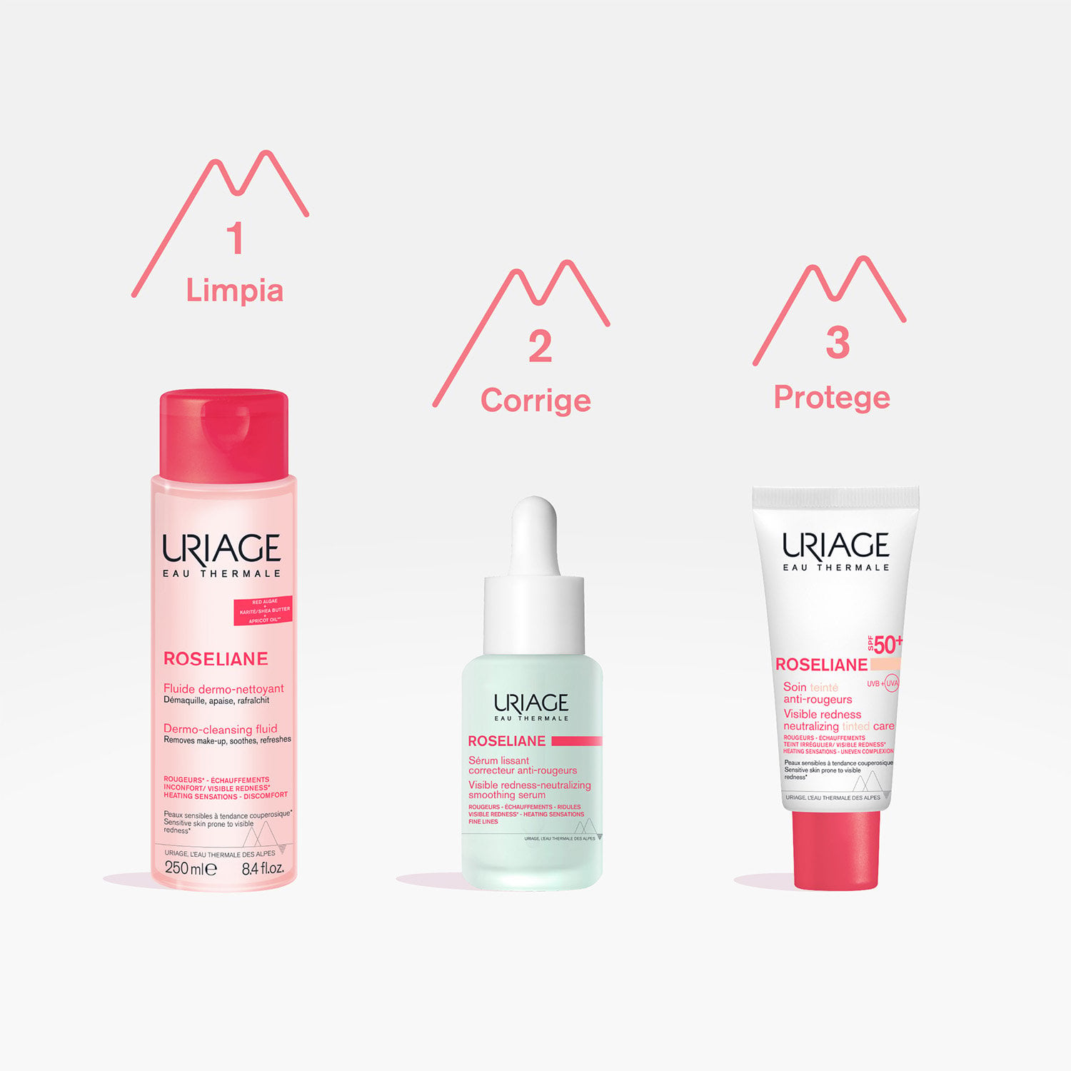 URIAGE ROSÉLIANE CC CREAM SPF50+ 40ML - PROTECCIÓN MUY ALTA CON COBERTURA PARA EL CUIDADO DE LA PIEL SENSIBLE - 5