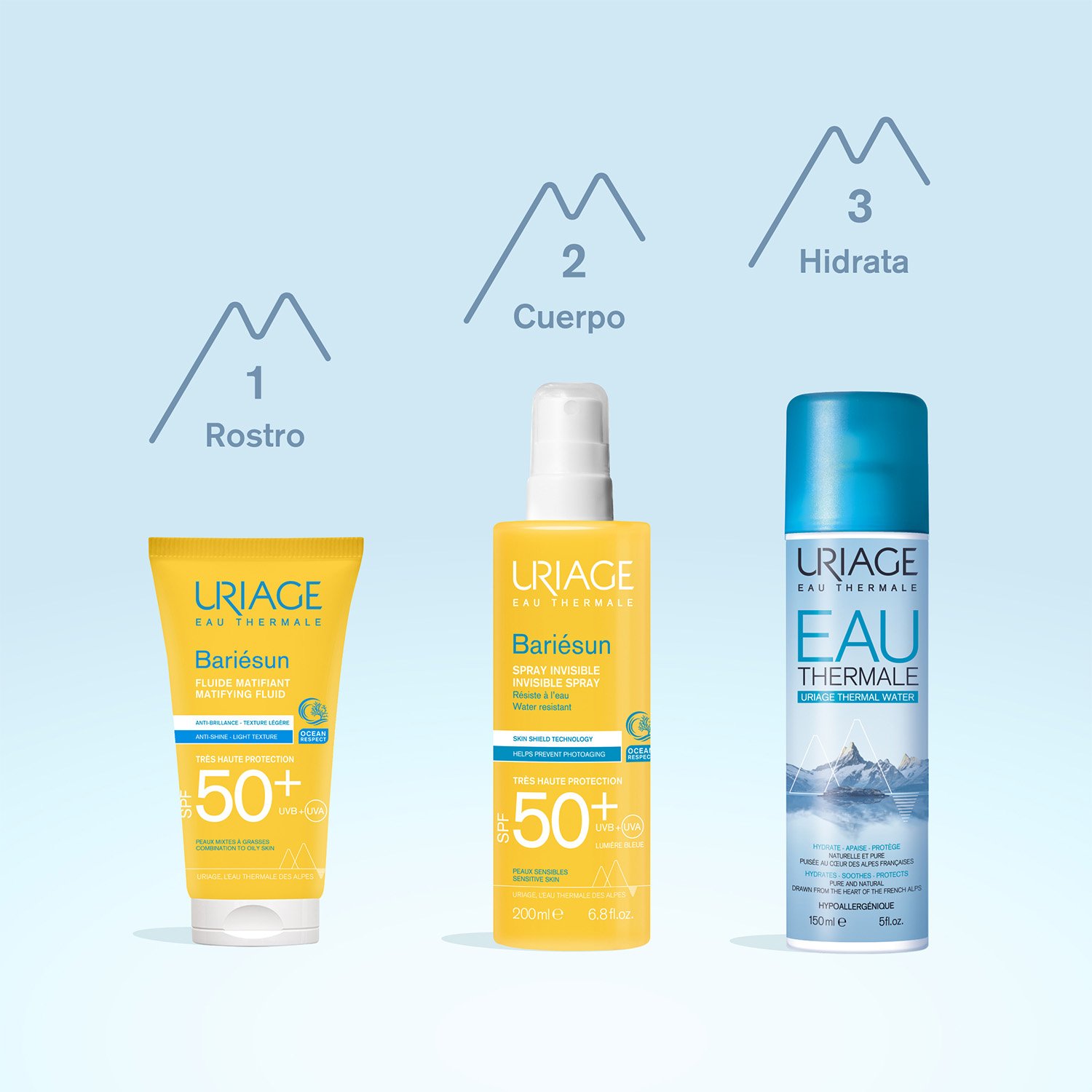 BLOQUEADOR SOLAR CORPORAL URIAGE BARIESUN SPRAY FRENTE LOS RAYOS UVA UVB LA LUZ AZUL SPF 50+ 200 ML - 5