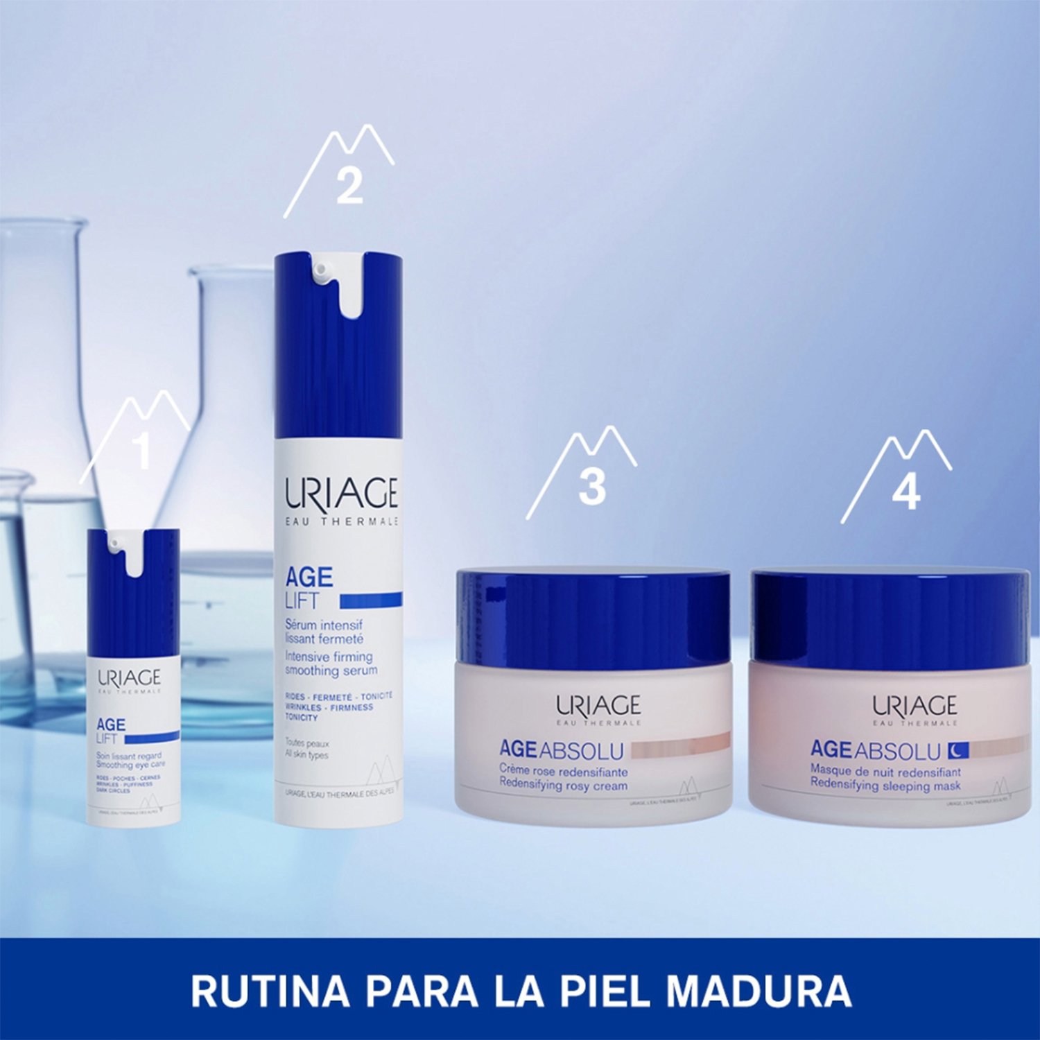 CREMA FACIAL URIAGE AGE ABSOLU MASCARILLA NOCHE REDENSIFICADORA CUIDADO ANTI-EDAD GLOBAL 50 ML - 5