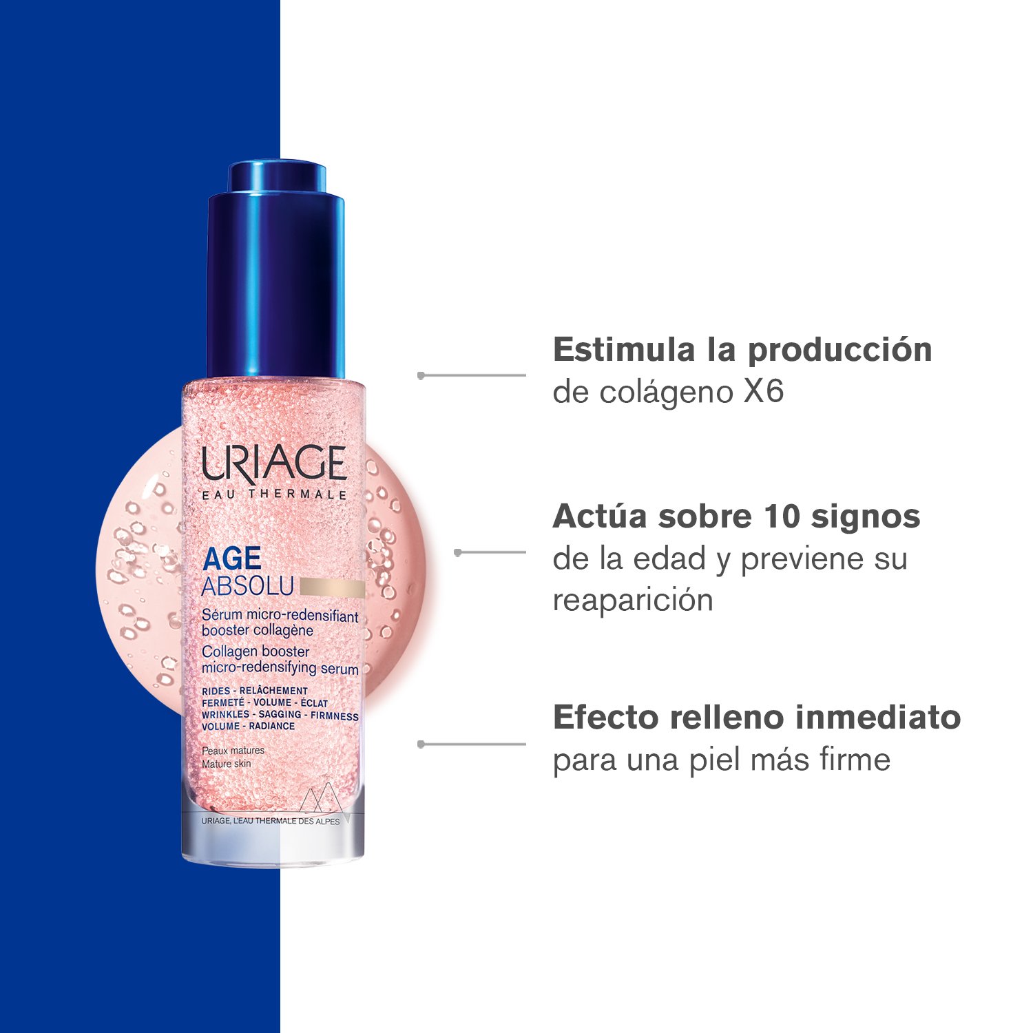 URIAGE AGE ABSOLU SERUM BOOSTER MICRO-REDENSIFICANTE BOOSTER DE COLÁGENO 30ML - CUIDADO ANTIEDAD - 2