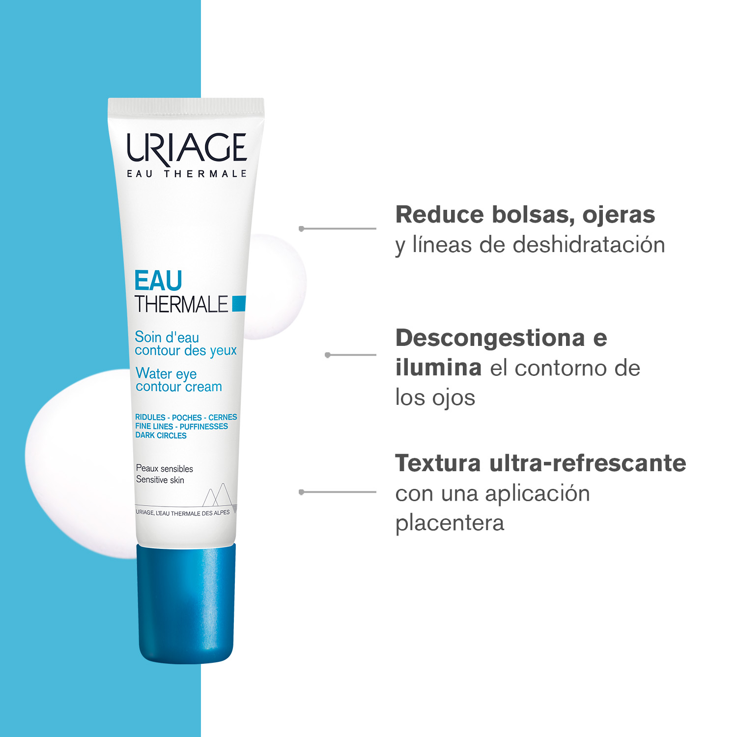 TRATAMIENTO CONTORNO DE OJOS URIAGE THERMALE EAU FINAS LINEAS BOLSAS OJERAS 15 ML - 2