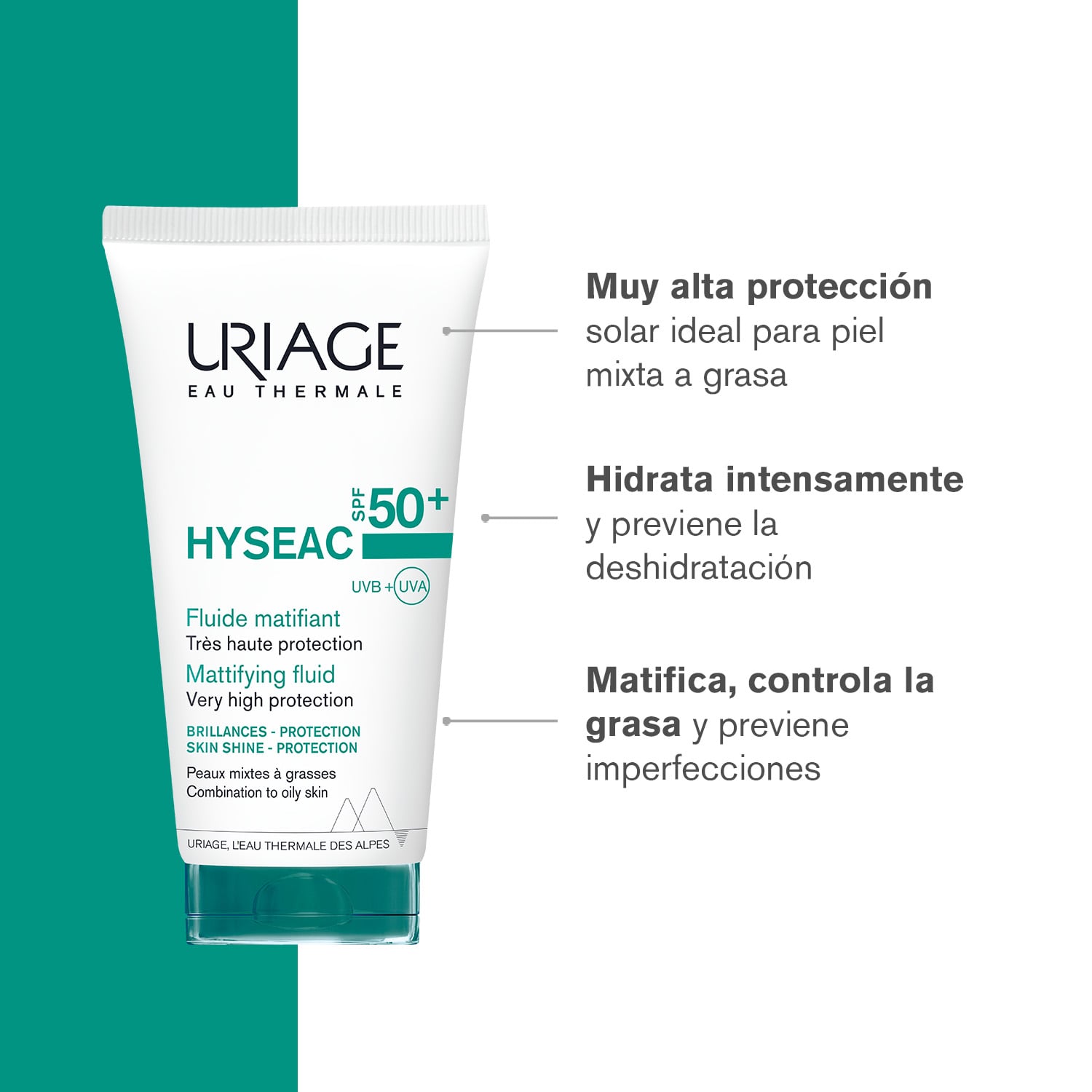 HYSEAC FLUIDO MATIFICANTE SPF50+ - 2