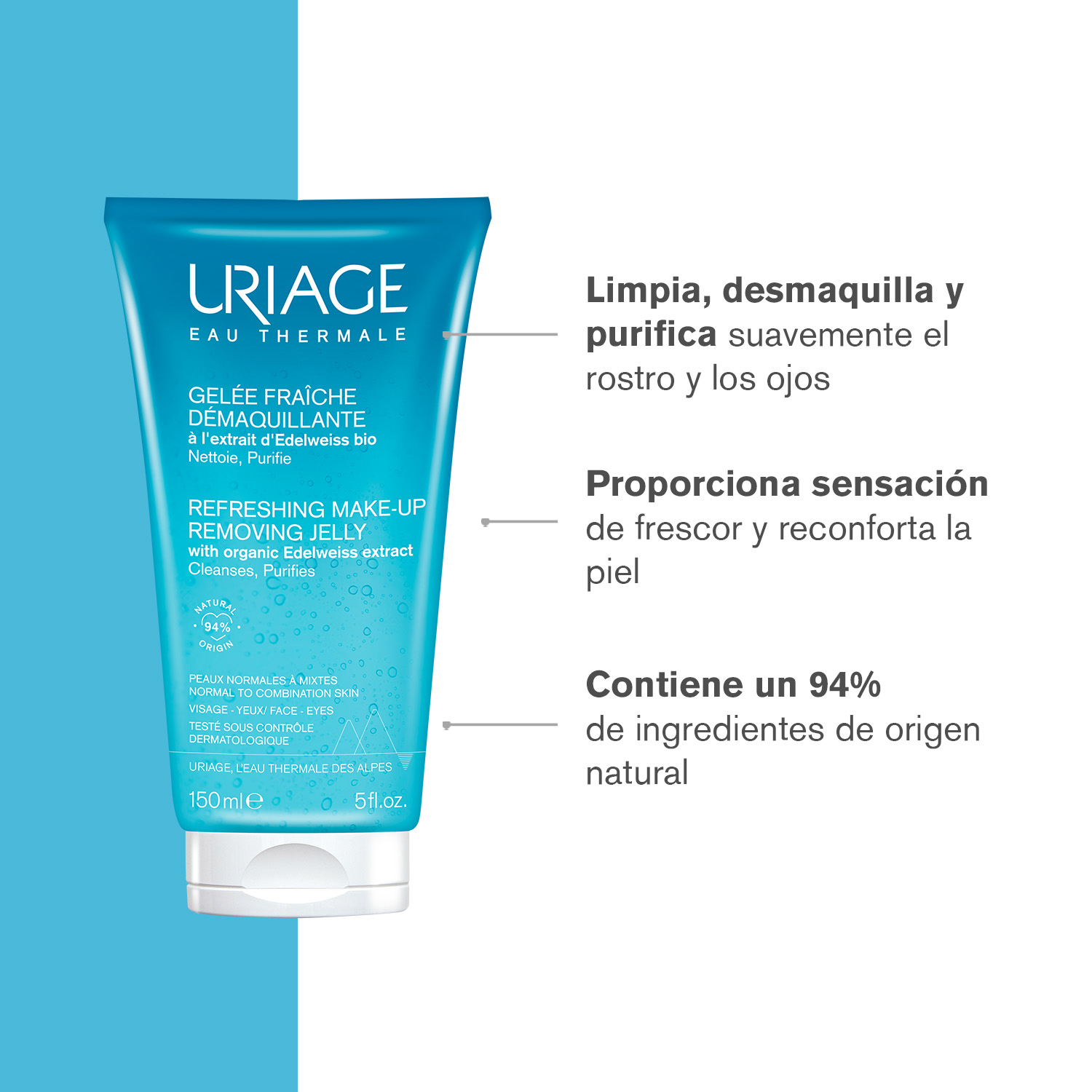 URIAGE GEL DESMAQUILLANTE DERMATOLOGICO 150ML - 2