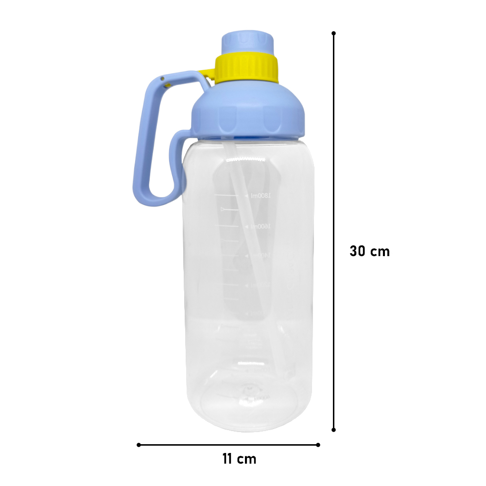 BOTELLA DEPORTIVA TOMATODO 1800 ML CON STICKER CELESTE - 3