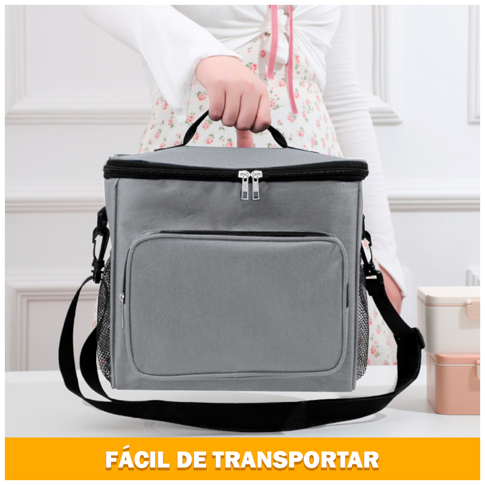 LONCHERA TÉRMICA PARA COMIDA Y ALIMENTOS IMPERMEABLE PLOMO 02X - 4
