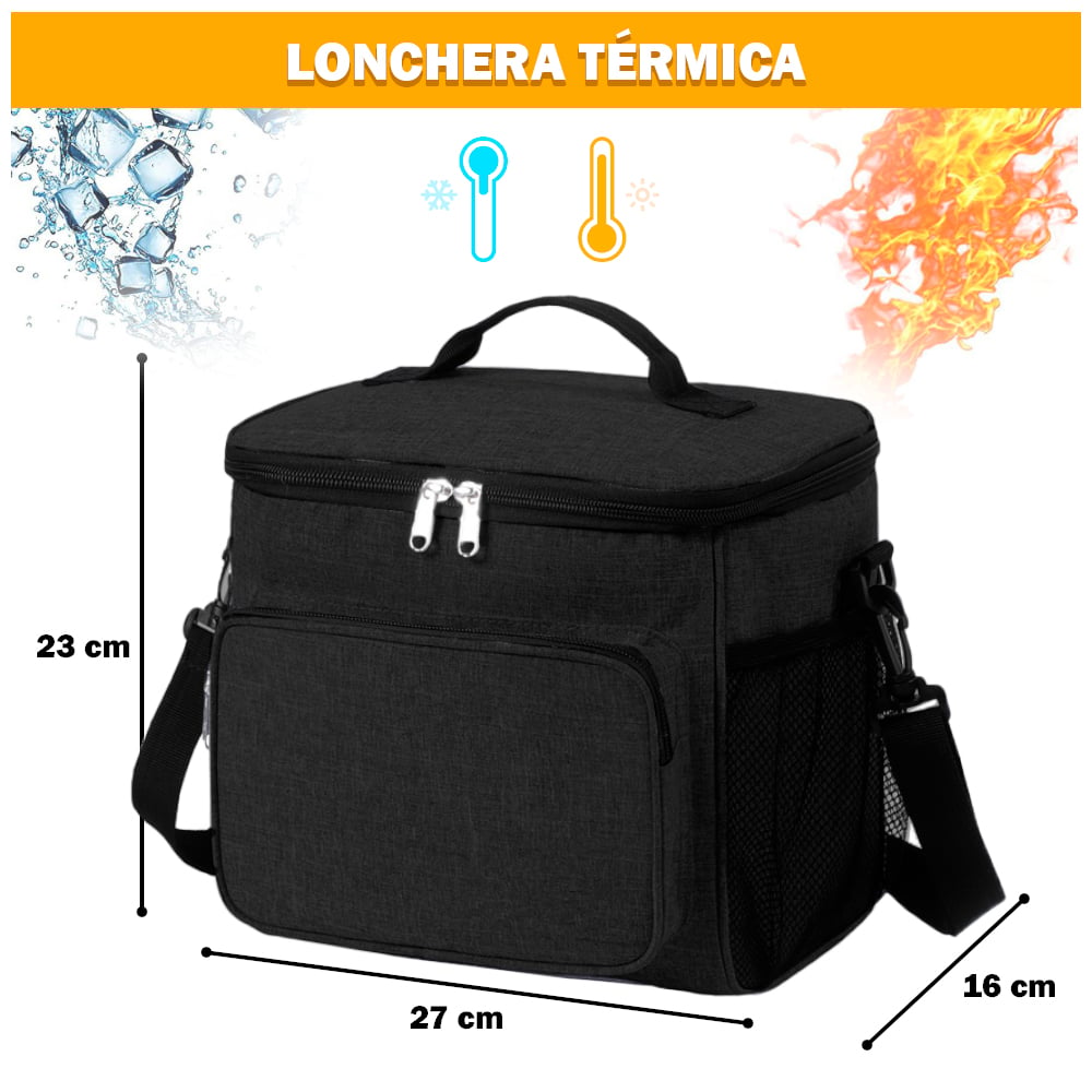 LONCHERA TÉRMICA COMIDA ALIMENTOS IMPERMEABLE 02X ALEATORIO - 6