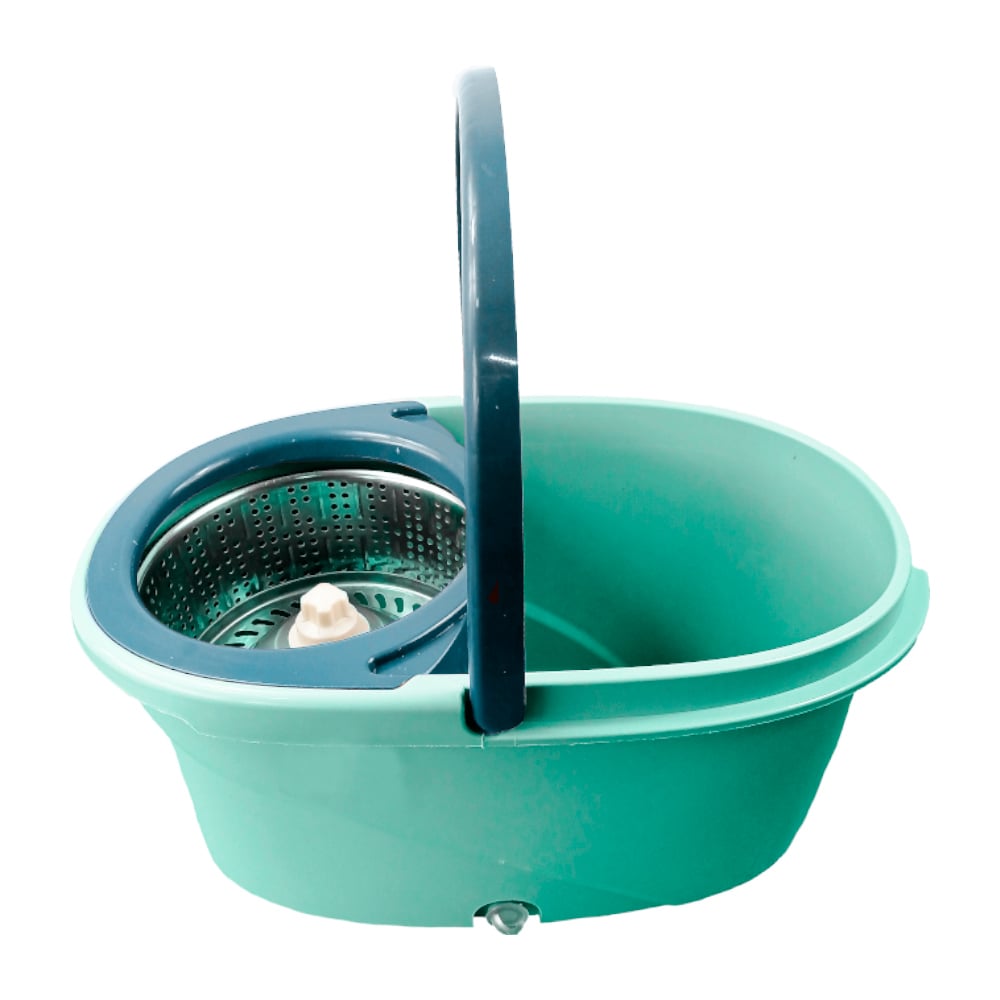 TRAPEADOR PREMIUM CON ESCURRIDOR GIRATORIO AUTOMÁTICO 2 MOPAS VERDE CLARO - 4