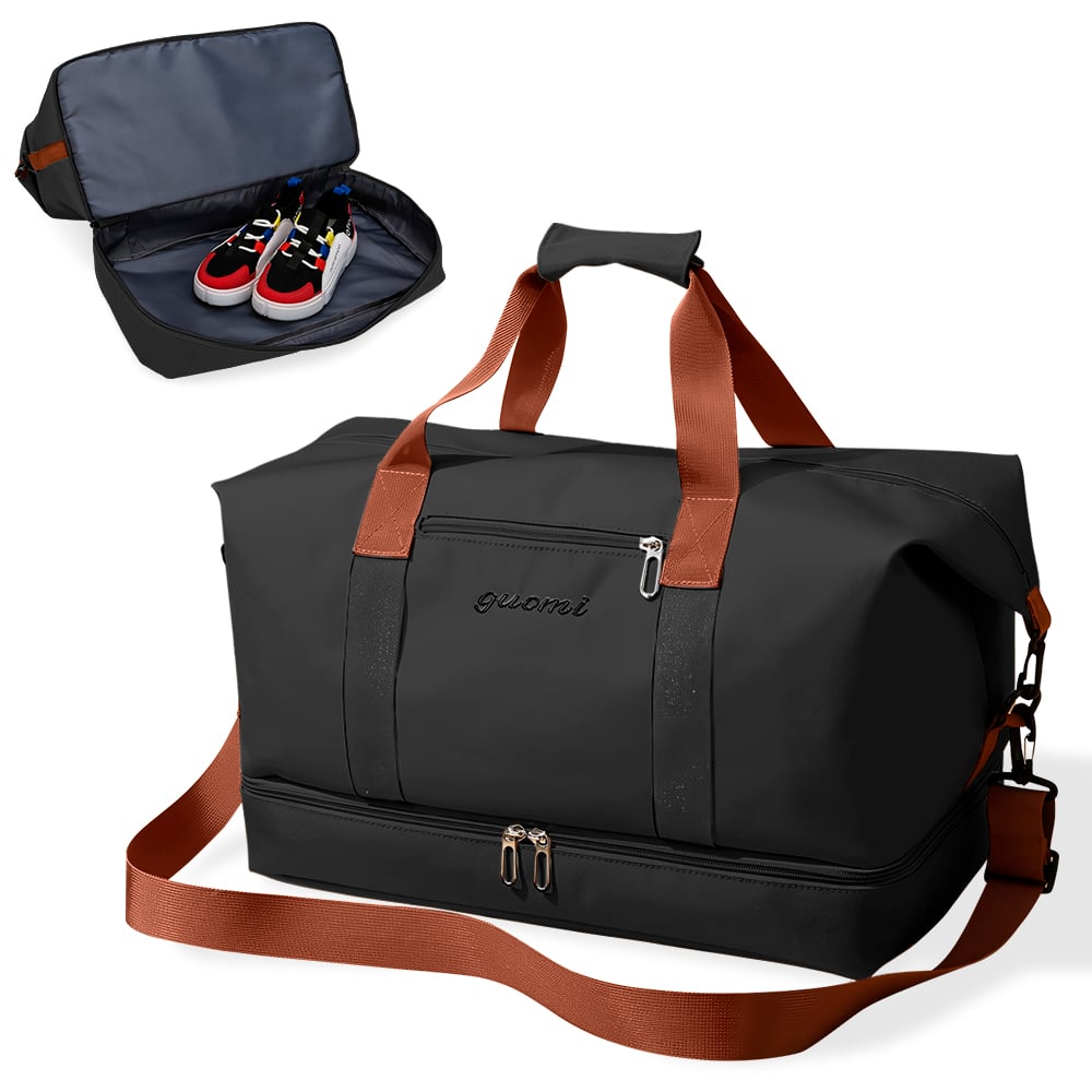 BOLSO DE VIAJE MALETÍN DEPORTIVO GIMNASIO NEGRO CG0 - 1