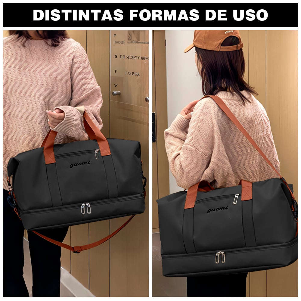 BOLSO DE VIAJE MALETÍN DEPORTIVO GIMNASIO NEGRO CG0 - 3