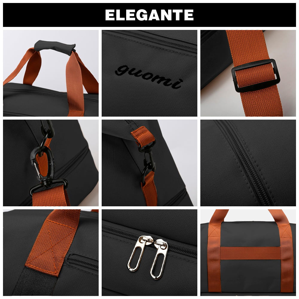 BOLSO DE VIAJE MALETÍN DEPORTIVO GIMNASIO NEGRO CG0 - 5