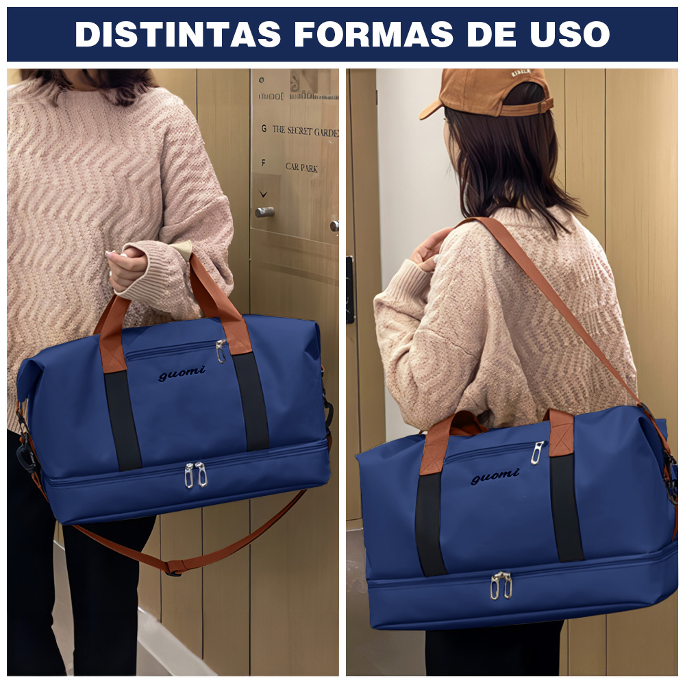 BOLSO DE VIAJE MALETÍN DEPORTIVO GIMNASIO AZUL CG0 - 3