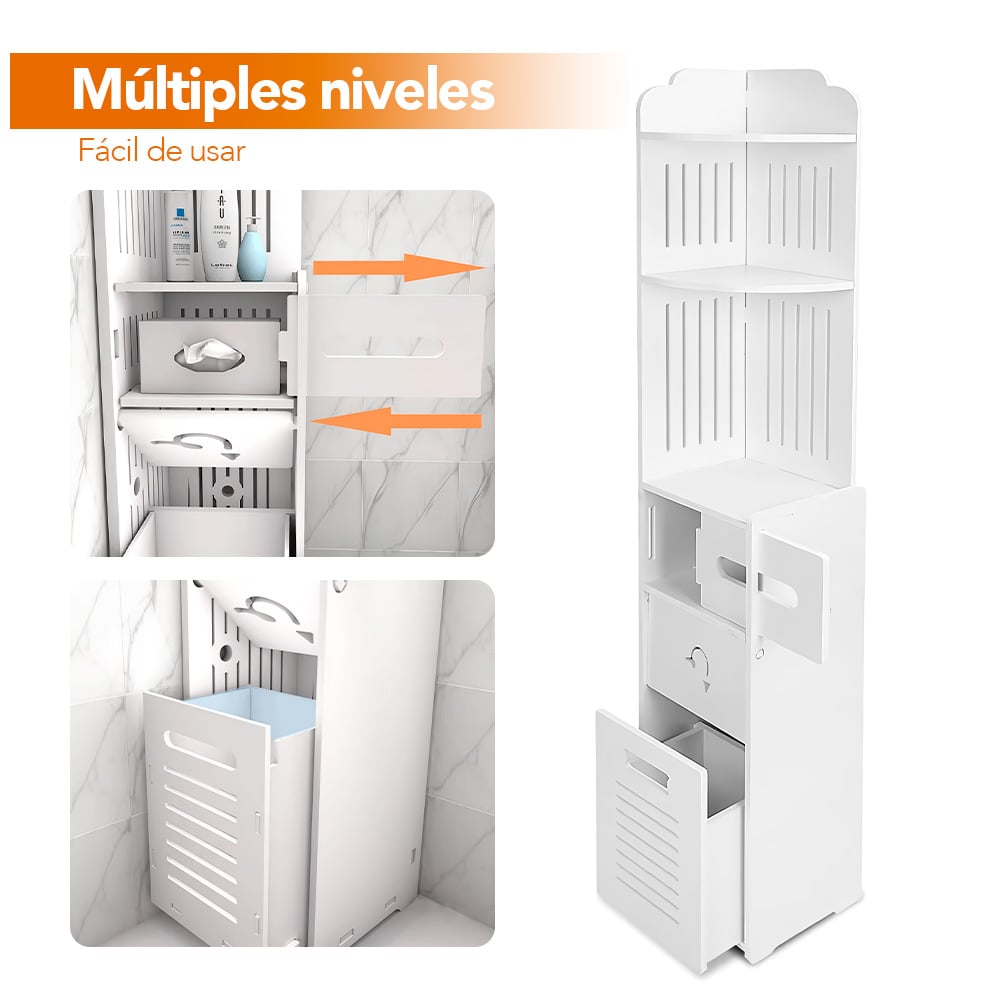 ORGANIZADOR ESTANTE CON DISPENSADOR DE PAPEL PARA COCINA S85-A - 5