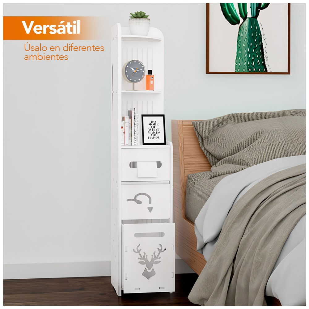 ORGANIZADOR ESTANTE CON DISPENSADOR DE PAPEL PARA BAÑO S85-B - 3