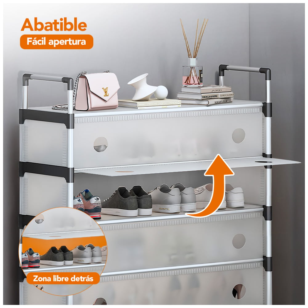 ZAPATERO DE 6 NIVELES ELEGANTE DESMONTABLE BLANCO Z18 - 2