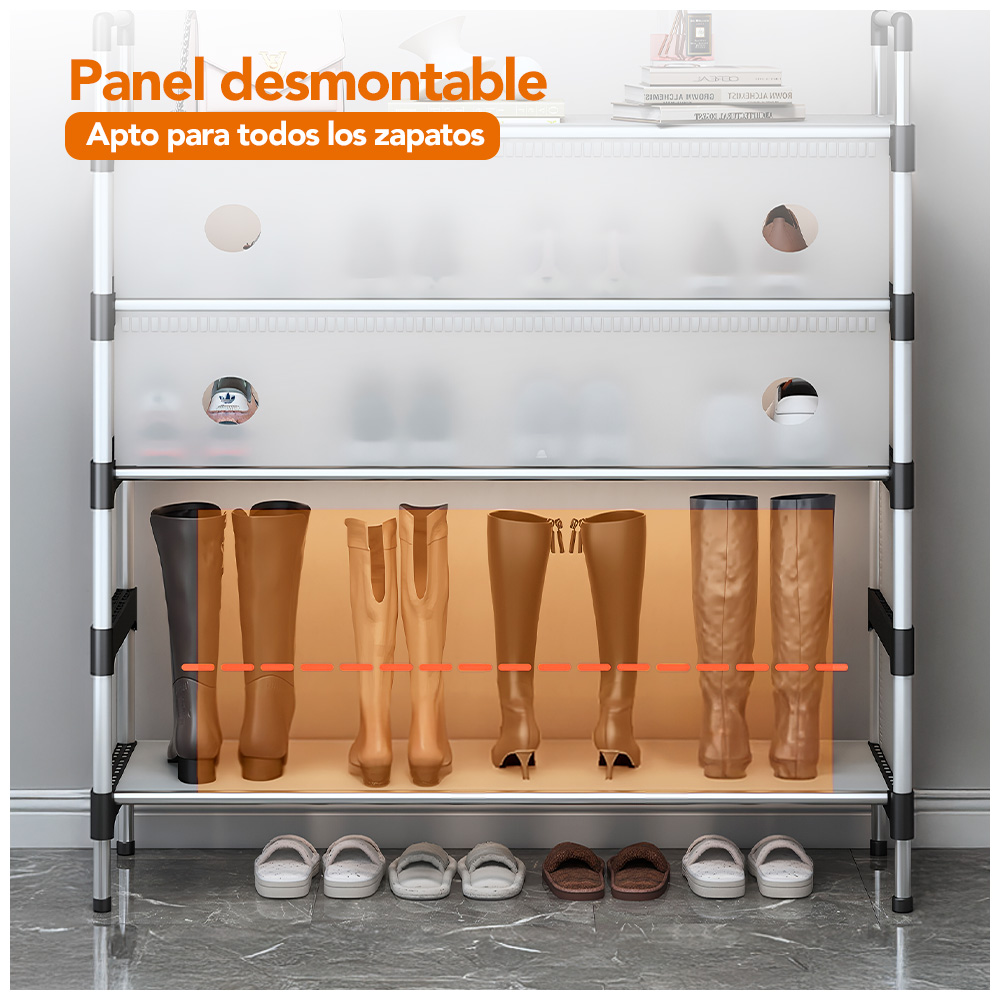 ZAPATERO DE 6 NIVELES ELEGANTE DESMONTABLE BLANCO Z18 - 4