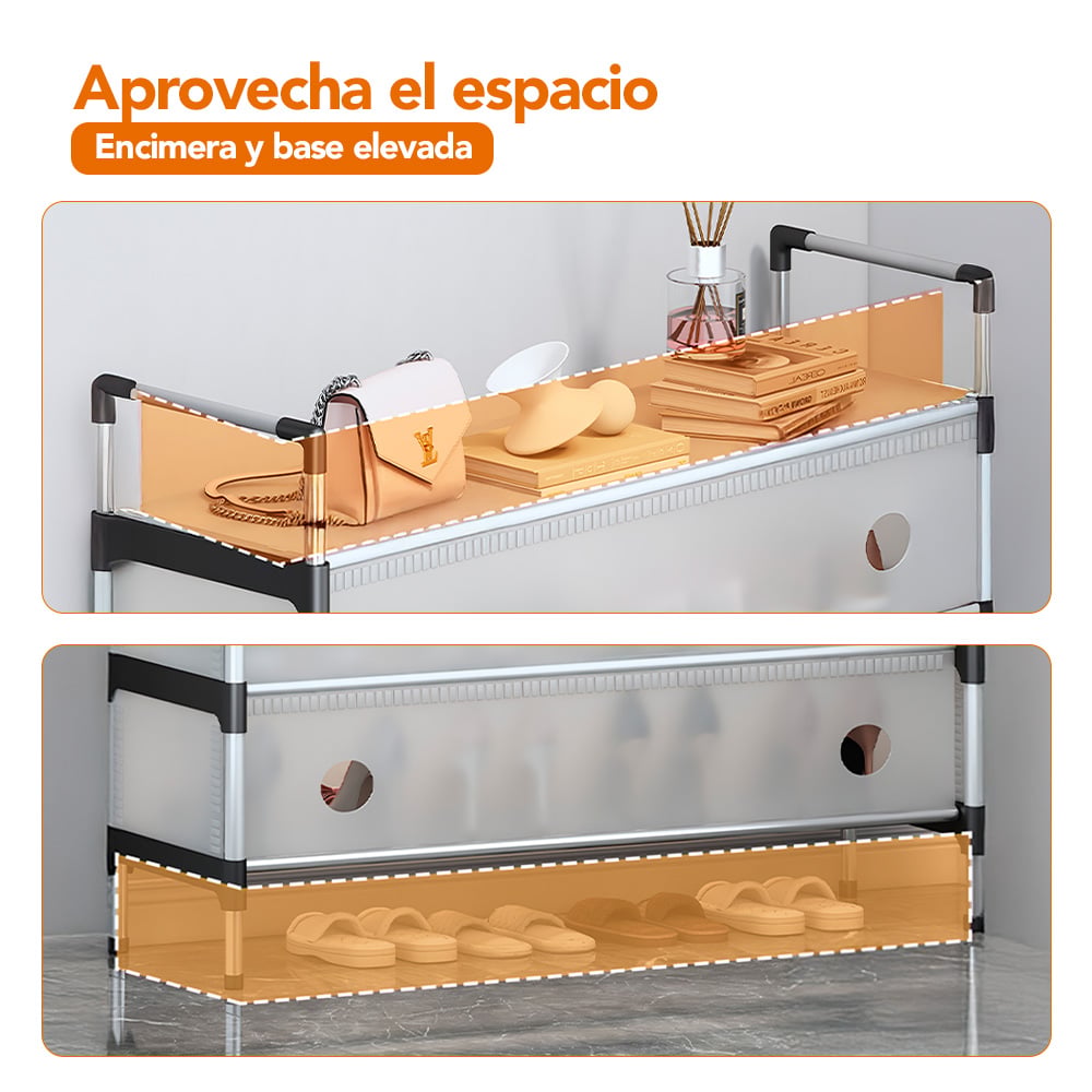 ZAPATERO DE 6 NIVELES ELEGANTE DESMONTABLE BLANCO Z18 - 5